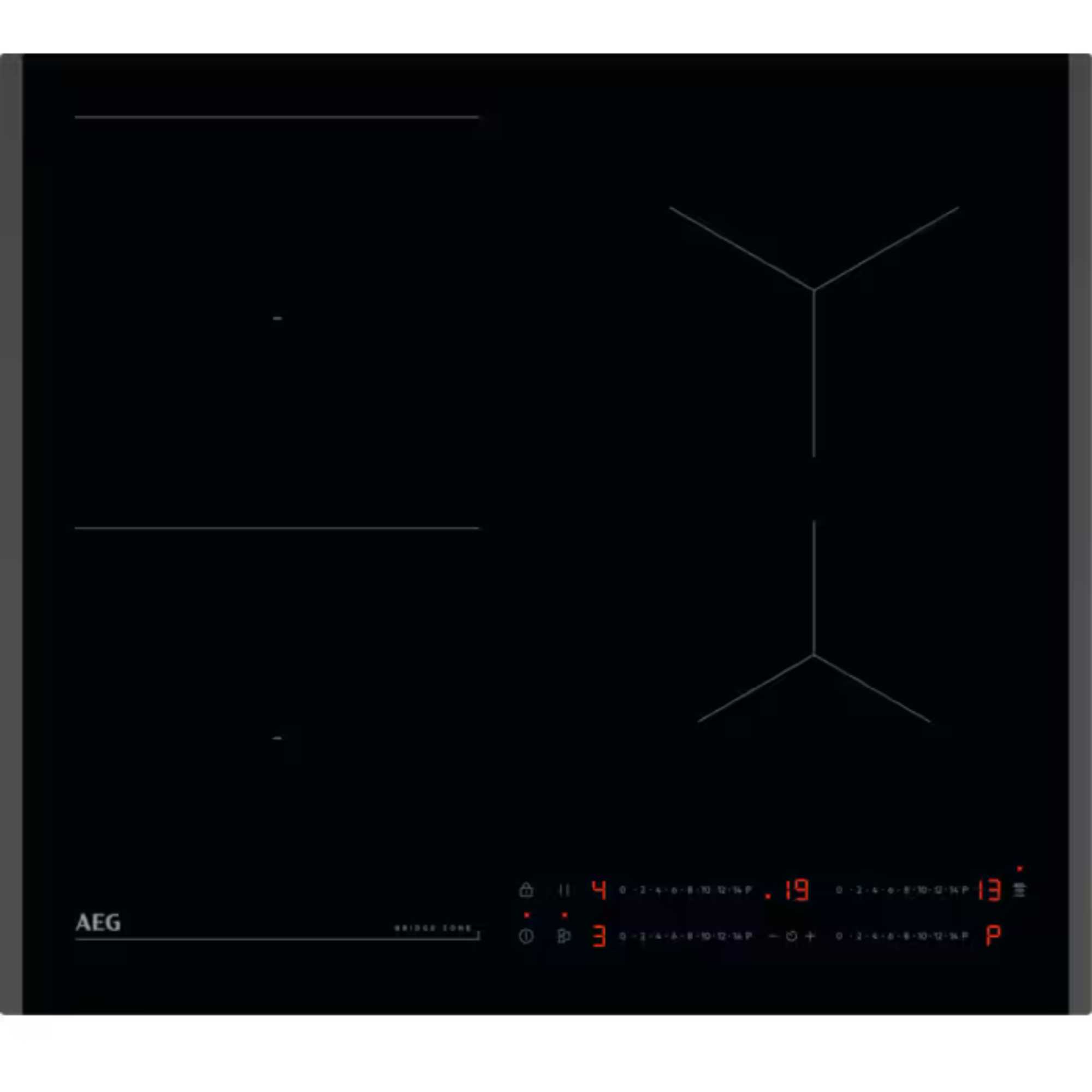 TO64IB00FB 6000 4 Zone 60cm Bridge Induction Hob with Hob2Hood - Black