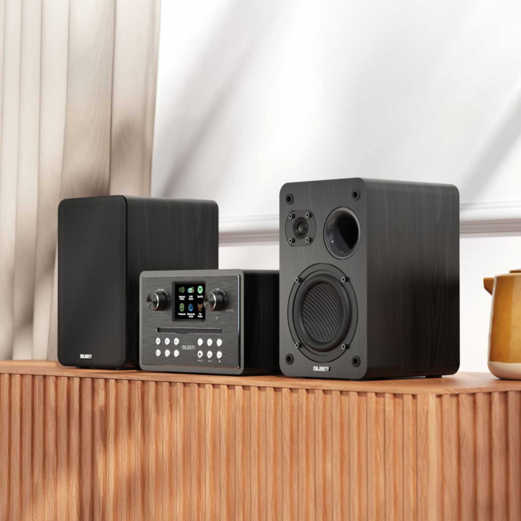 Homerton HiFi Internet Radio Music System with Spotify Connect - Black