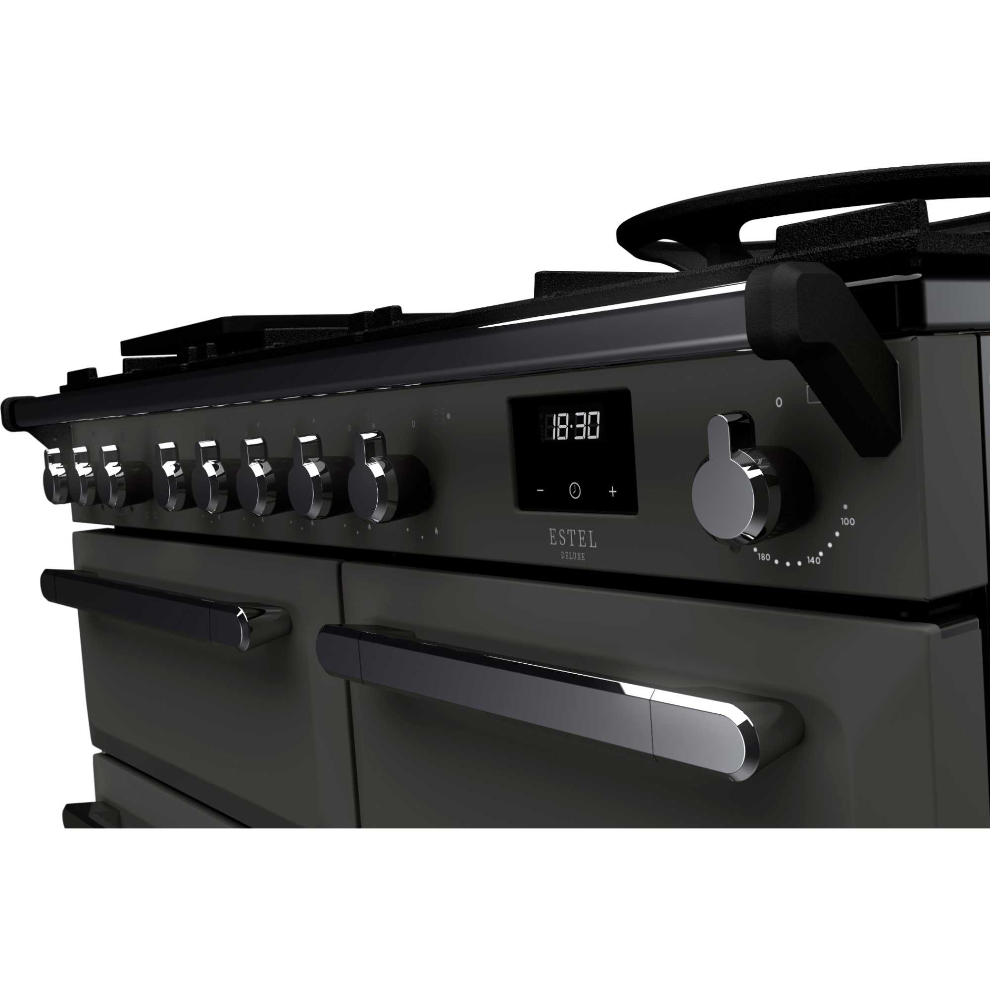 Estel Deluxe 100 100cm Dual Fuel Range Cooker - ESDL100DFPSLT/CM1