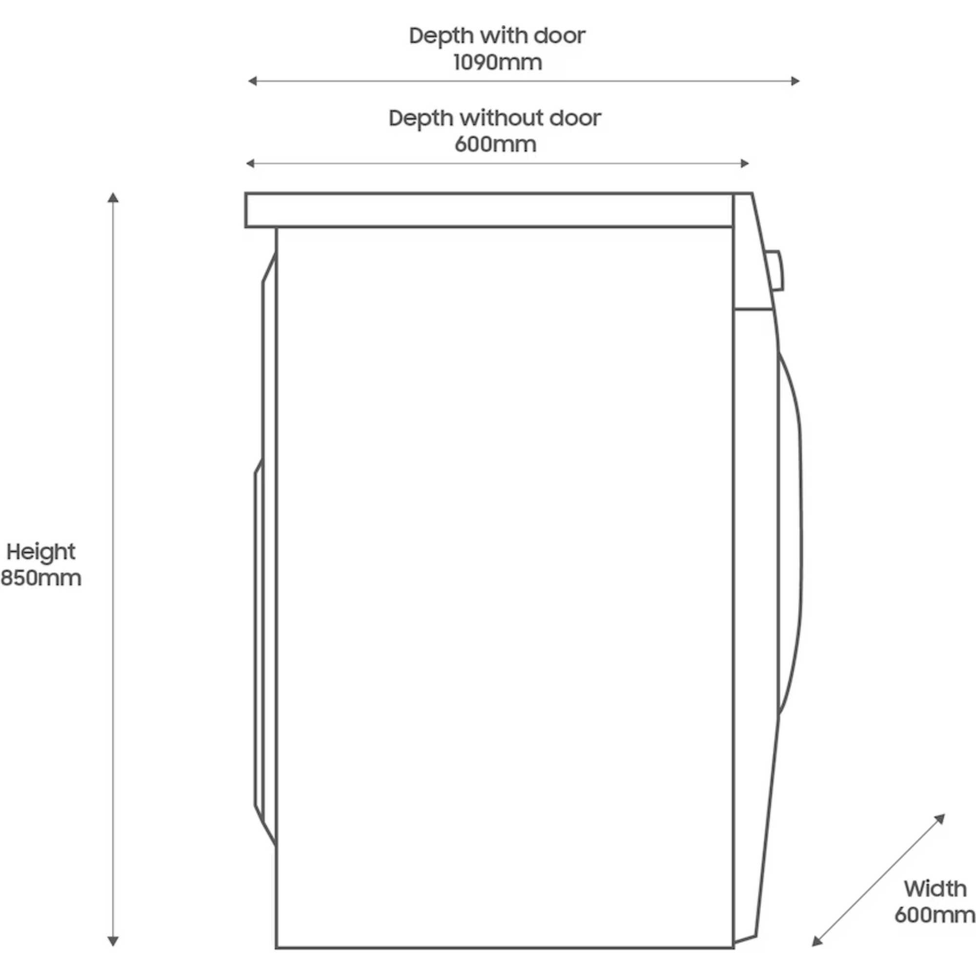WW11DG5B25AEEU 11kg Washing Machine 1400rpm Spin Speed - White