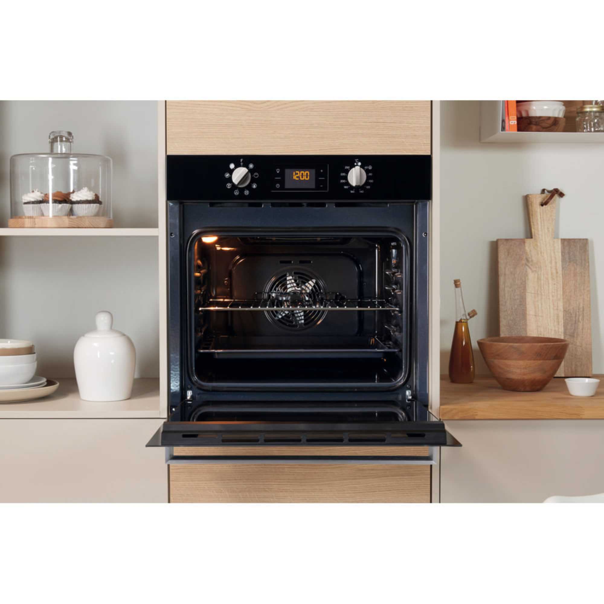 IFW 6340 BL UK Aria 66l Built-In Electric Oven - Black