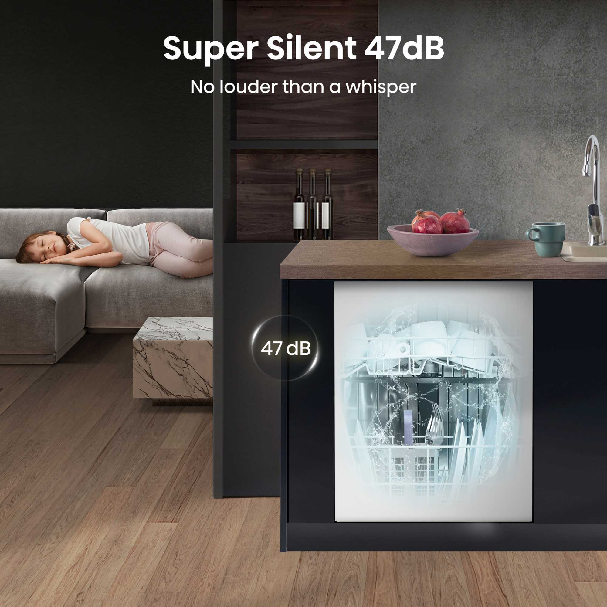 HV642E90UK 13 Place Fully Integrated Self-Clean Dishwasher - Silver