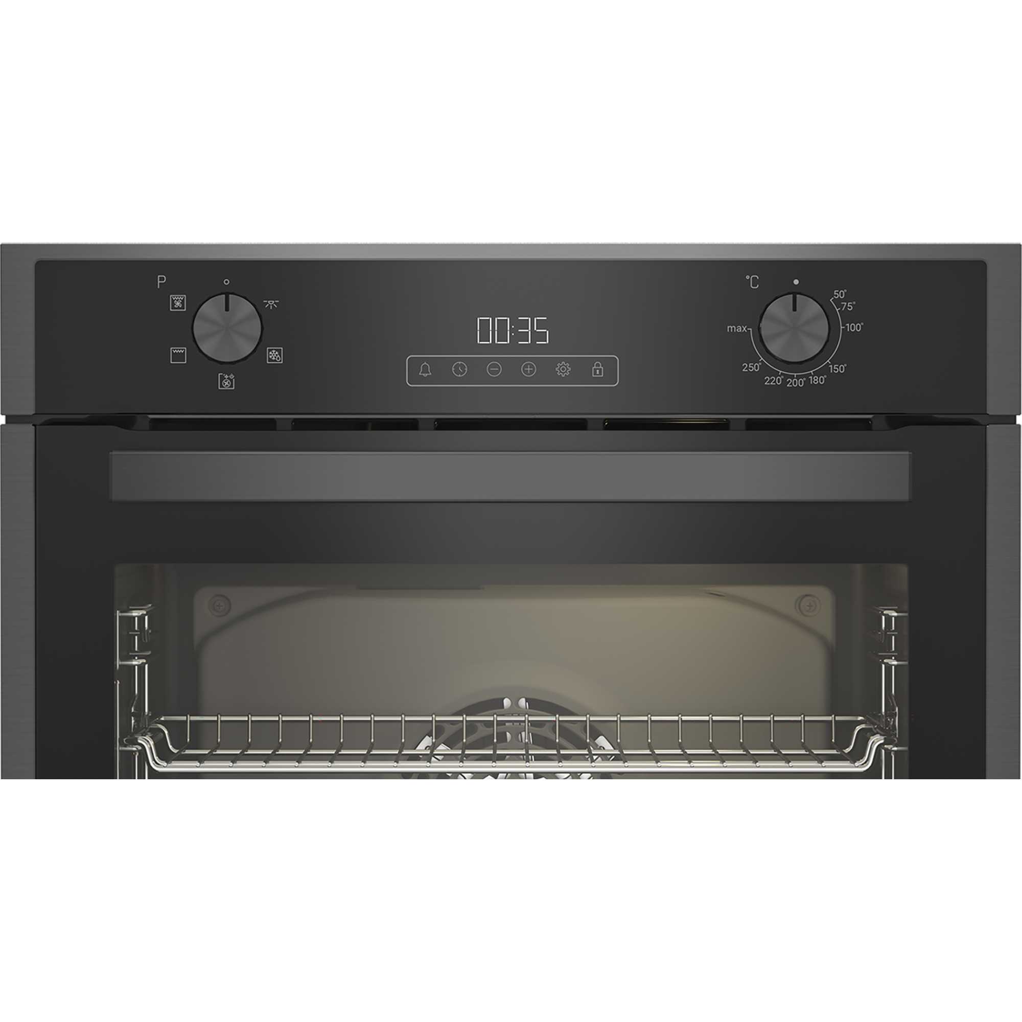 RODN9202DX 59.4cm Built In Electric Double Oven - Dark Steel