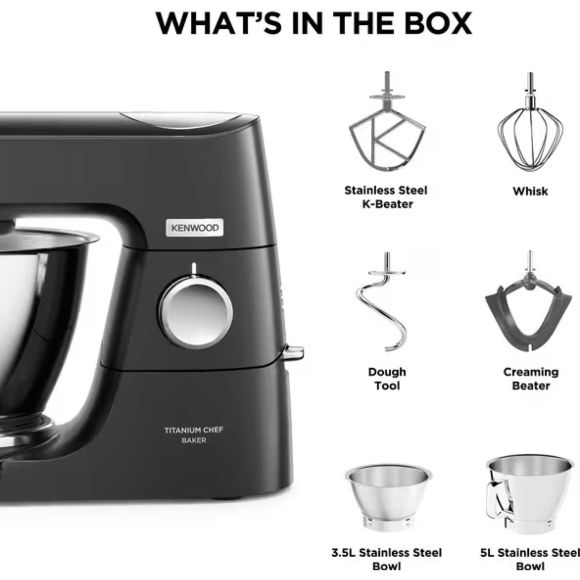 Autograph Chef Baker Stand Mixer - Black - KVC85.004BK