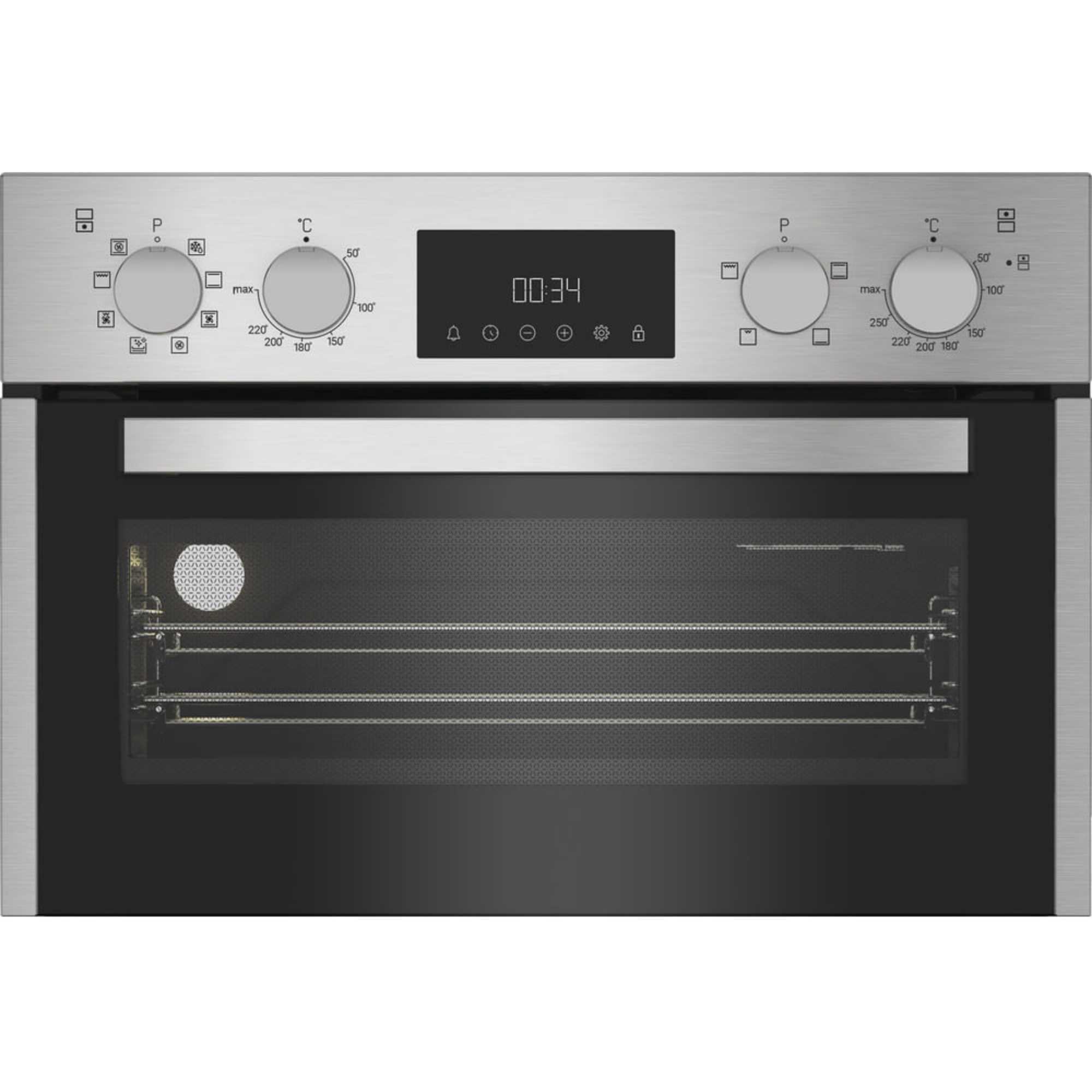 DIH 82D IX Built-In Electric Multifunction Double Oven - Stainless Steel