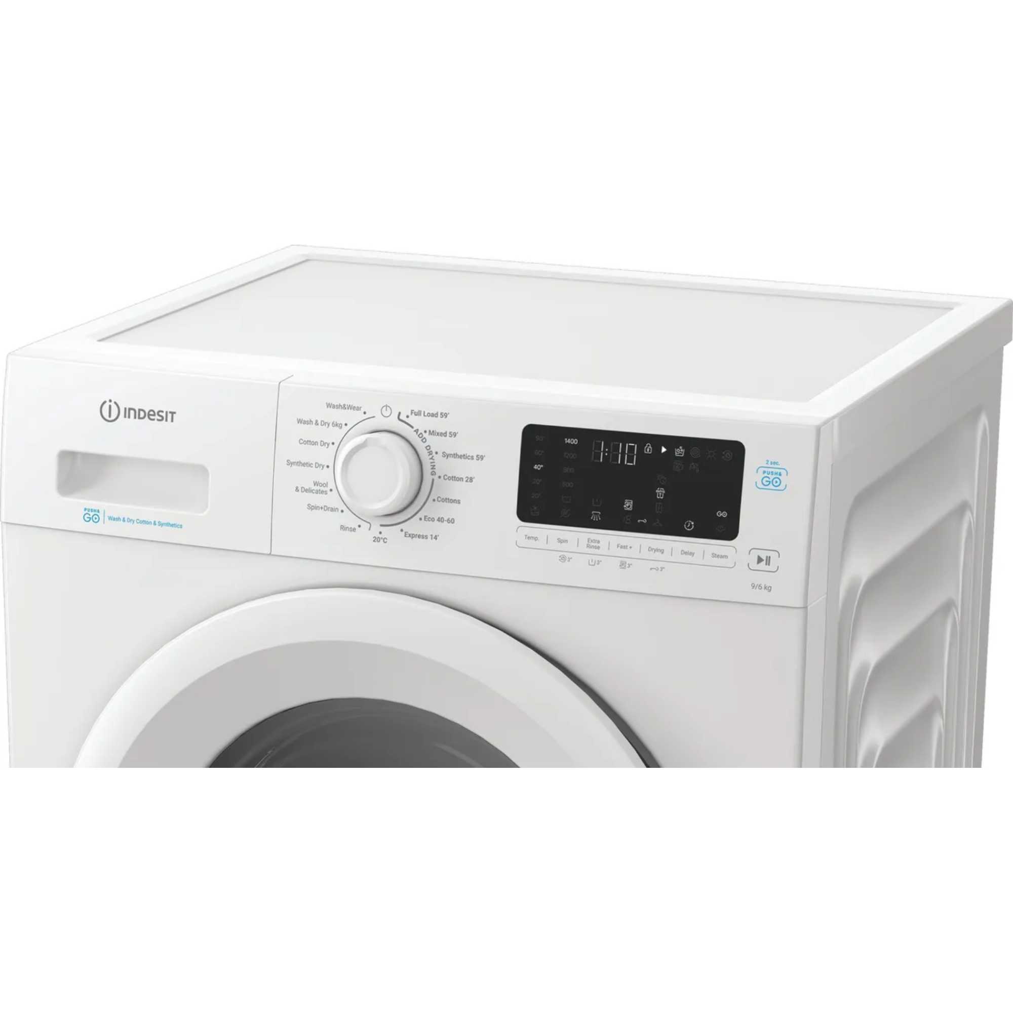 IDP 9646 PUSH&GO UK 9kg / 6kg Washer Dryer with 1400 rpm - White