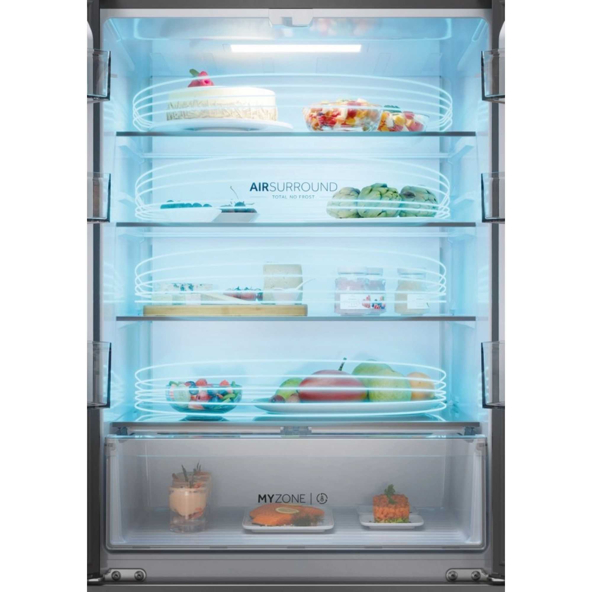 HFR3718ENMD American Style Fridge Freezer 60/40 No Frost - Dark Inox