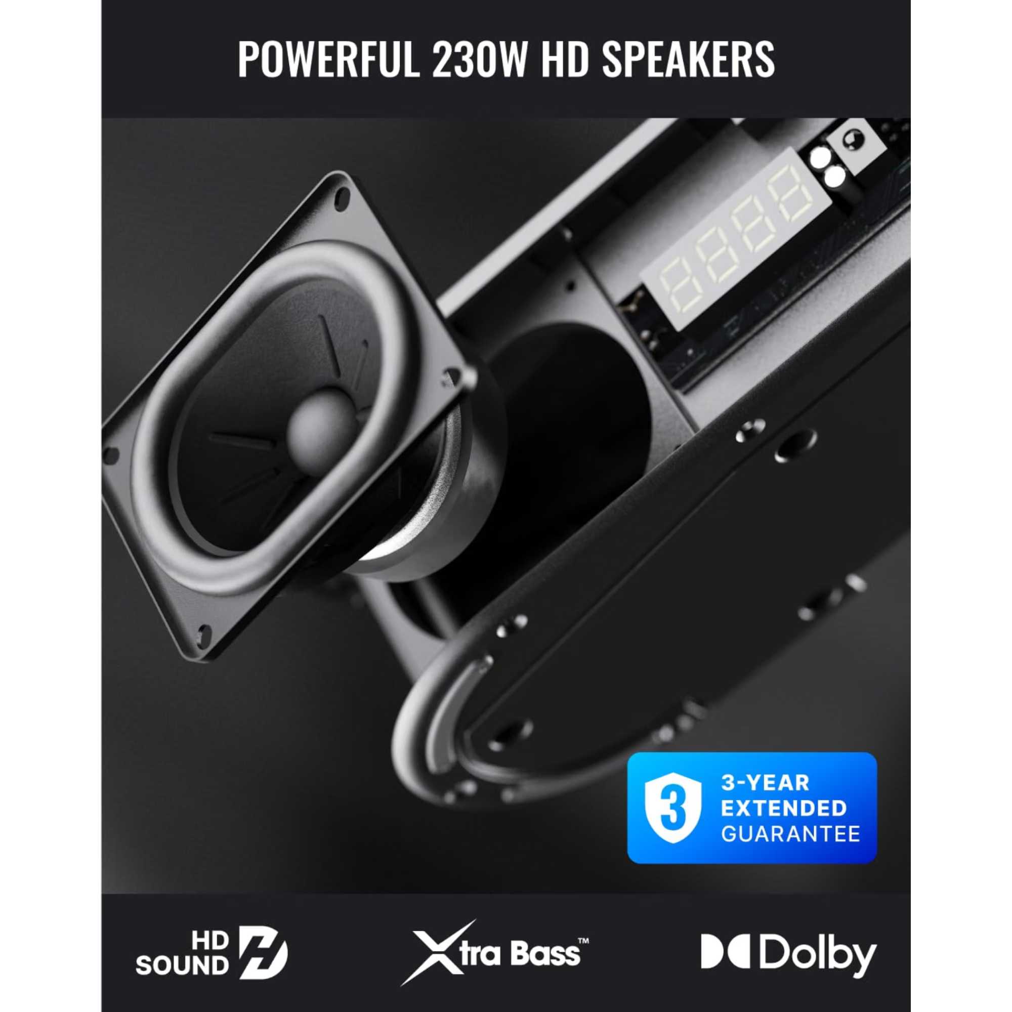 Bowfell Halo 5.1 Atmos Dolby Surround Sound System - Black