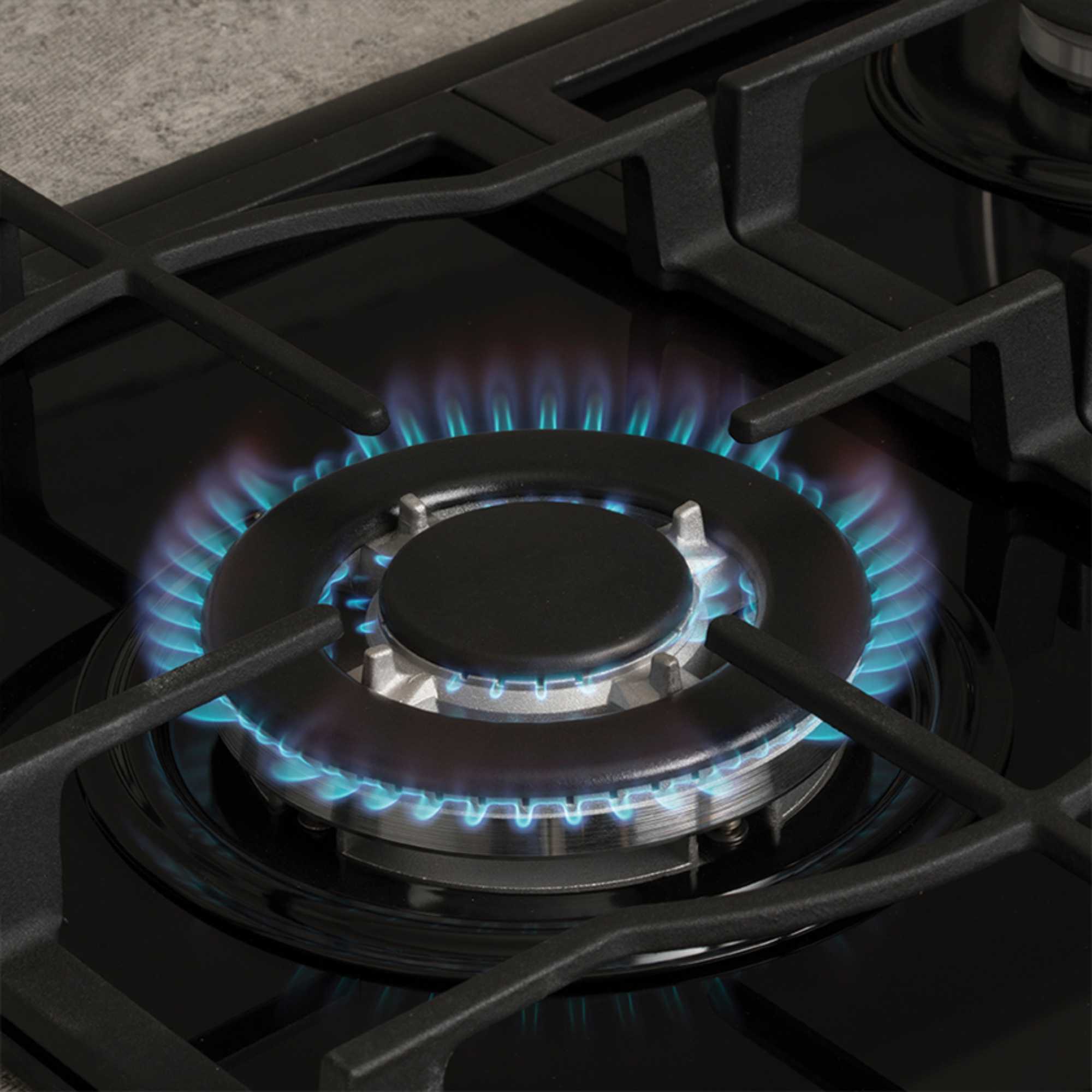 C90GFCWG 90cm 5 Zone Gas Hob - Black