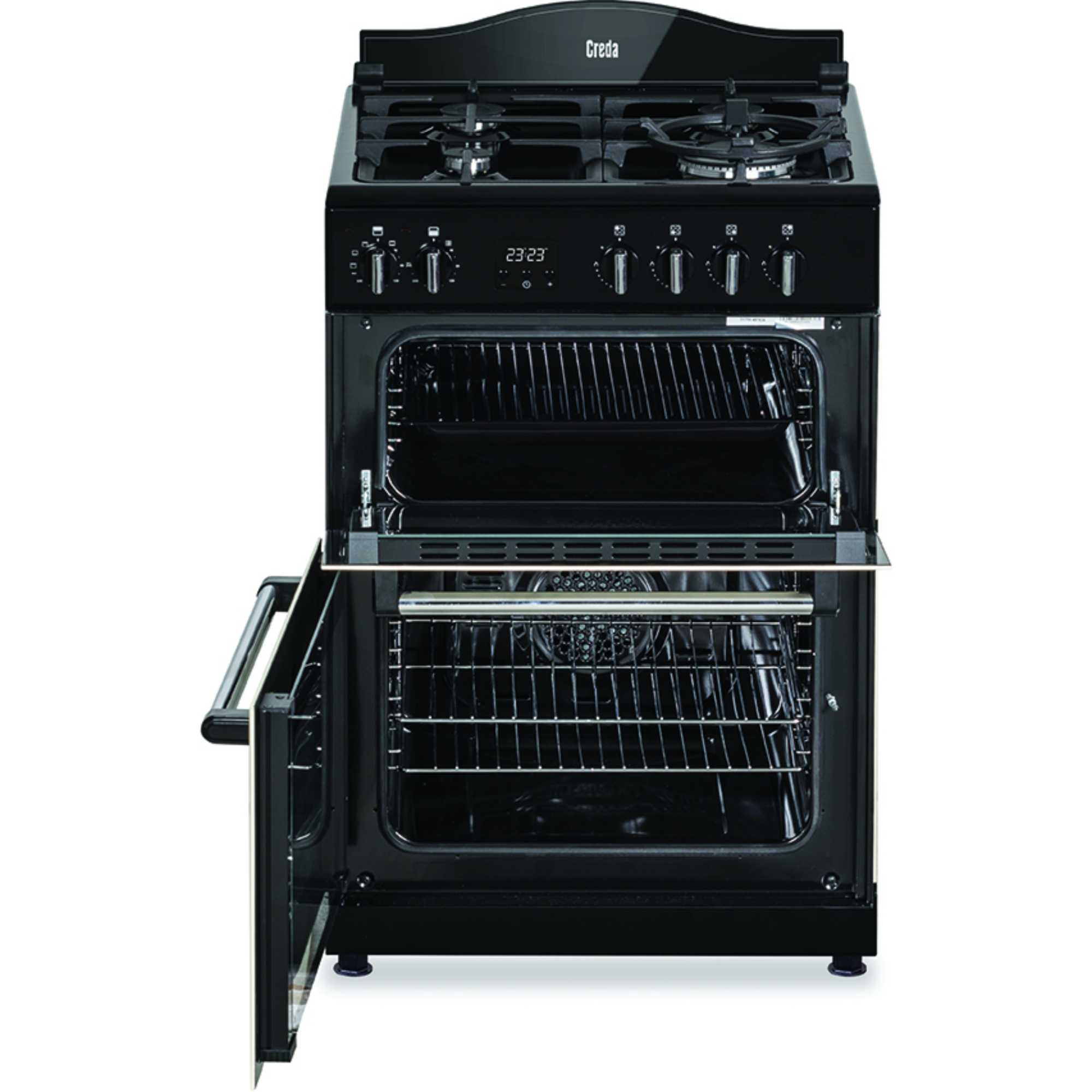 C60DFMCRM 600mm Dual Fuel Cooker with Wok Burner - Cream