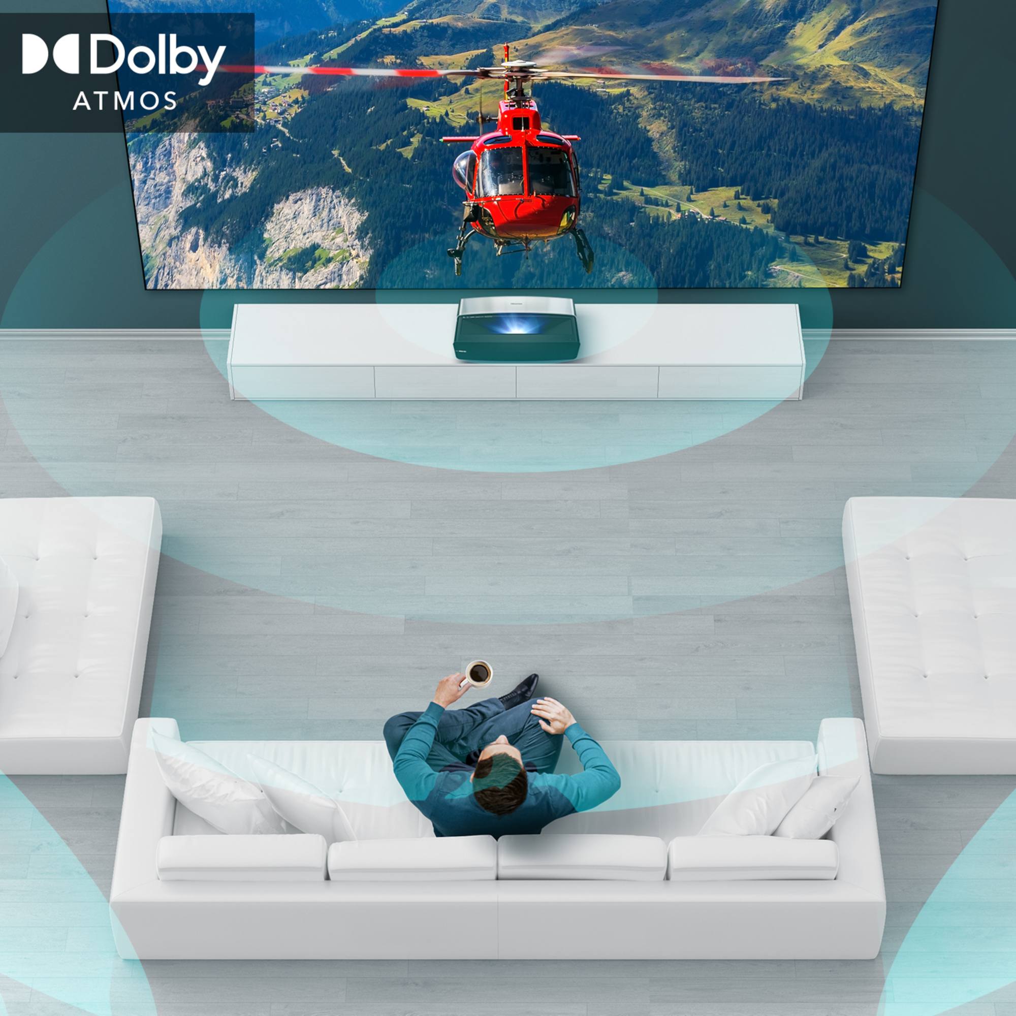 100L5FTUK-D12 100" Laser Projector - Black