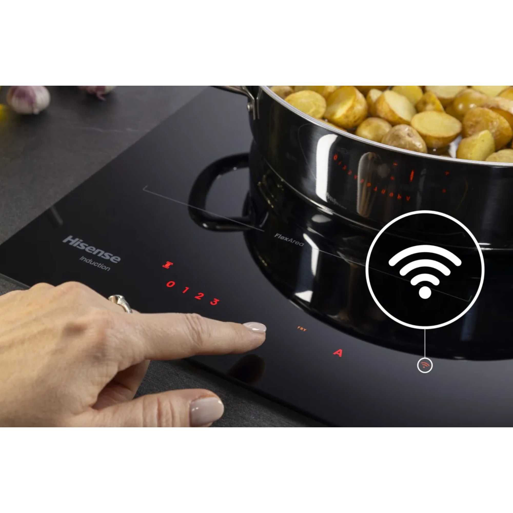 HI6443BSCWF Hi8 60cm 4 Zone Induction Hob - Black