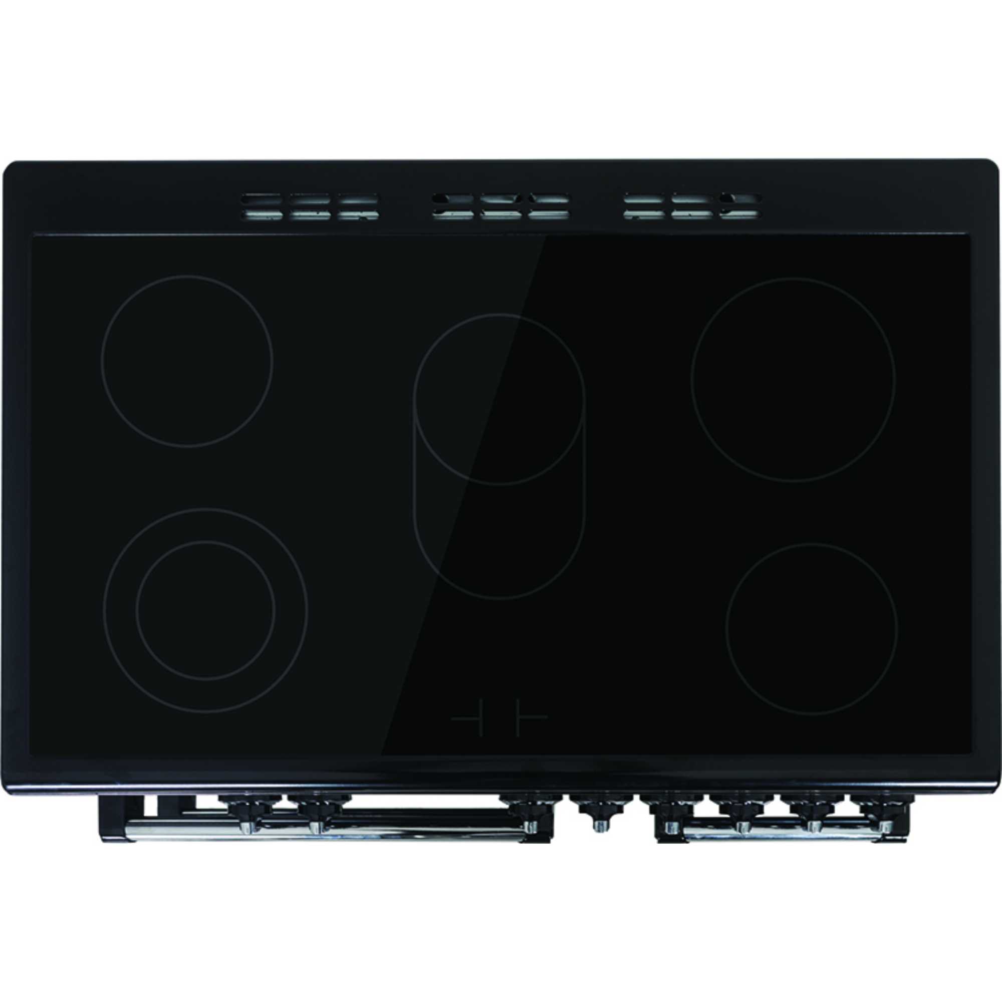 C90RCC 90cm Electric Range Cooker with 5 Ceramic Hobs - Black