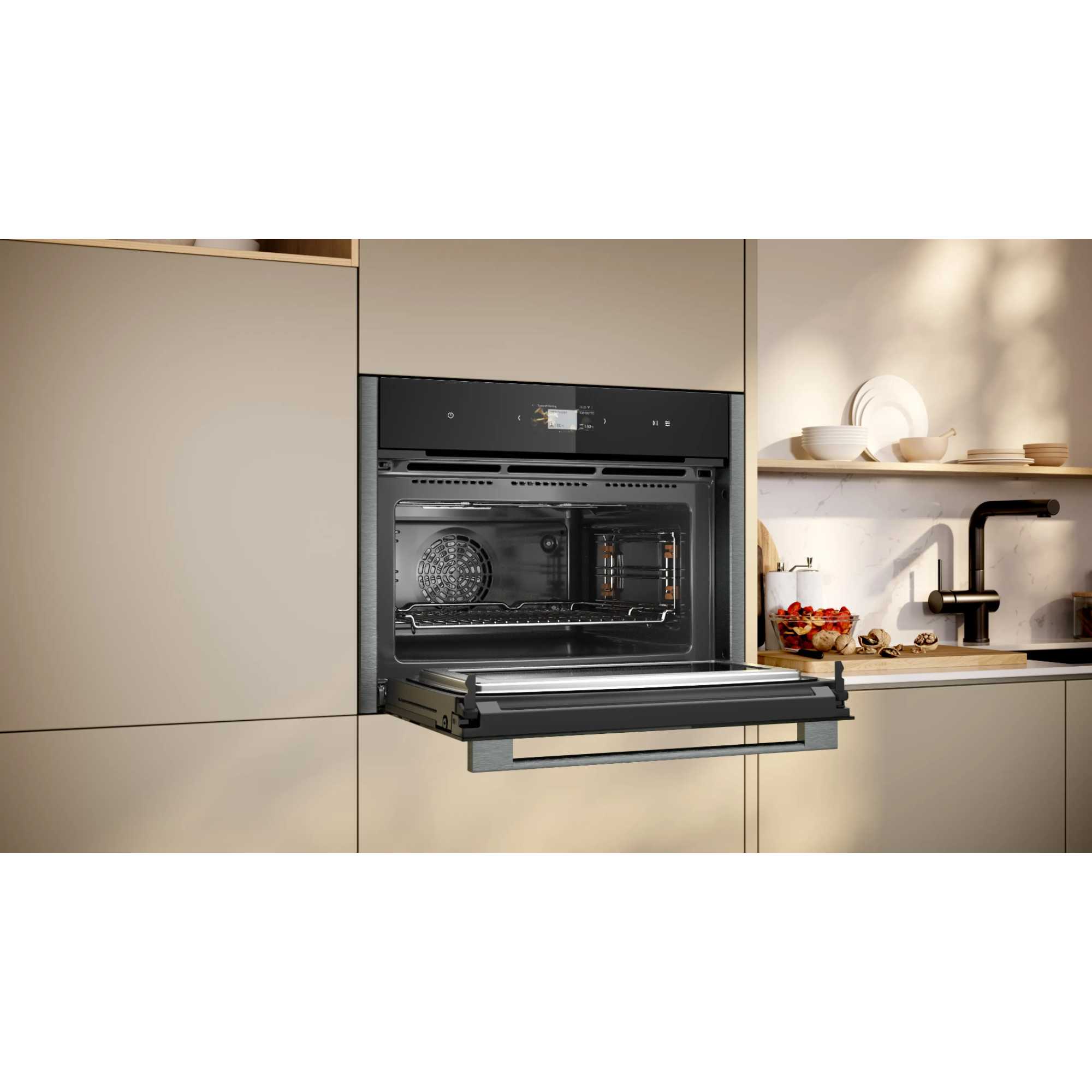 N 90 C24MS71G0B Built-In Compact Smart Sinlge Oven with Microwave Function - Graphite Grey