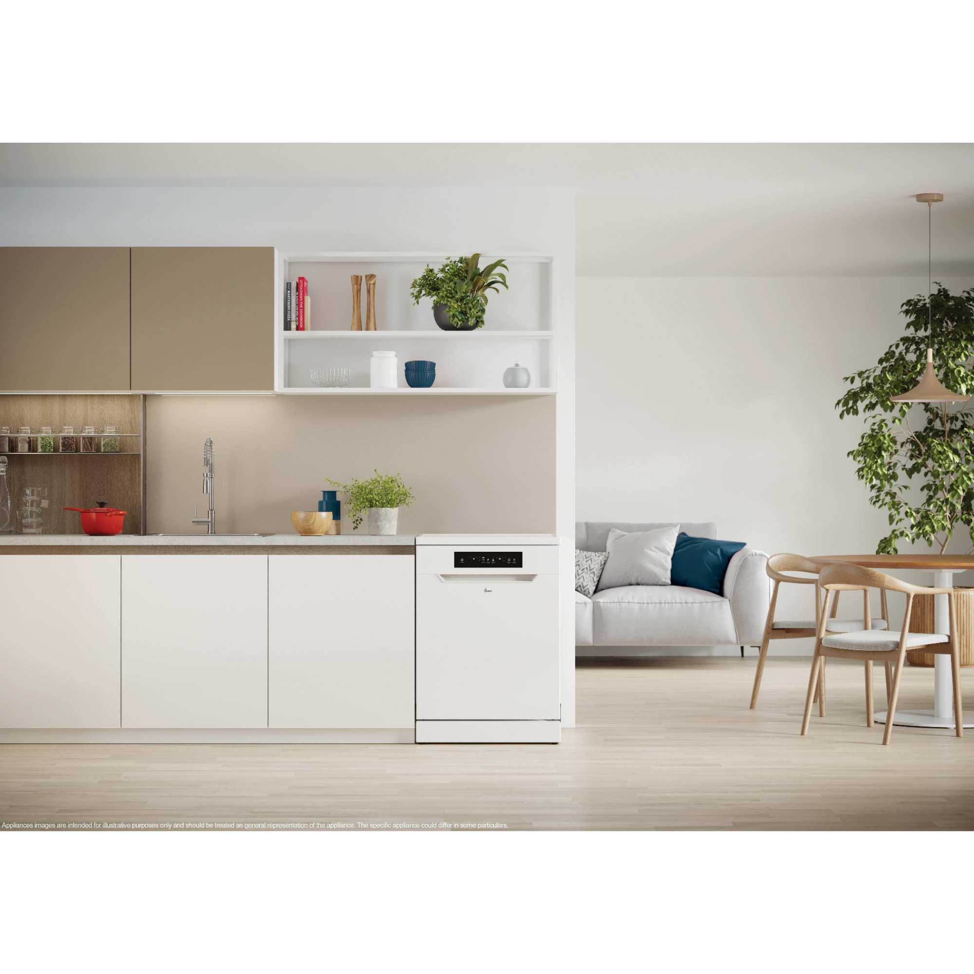 HFP 4C7E0W-80 H-DISH 300 Lite 14 Place Settings Dishwasher - White