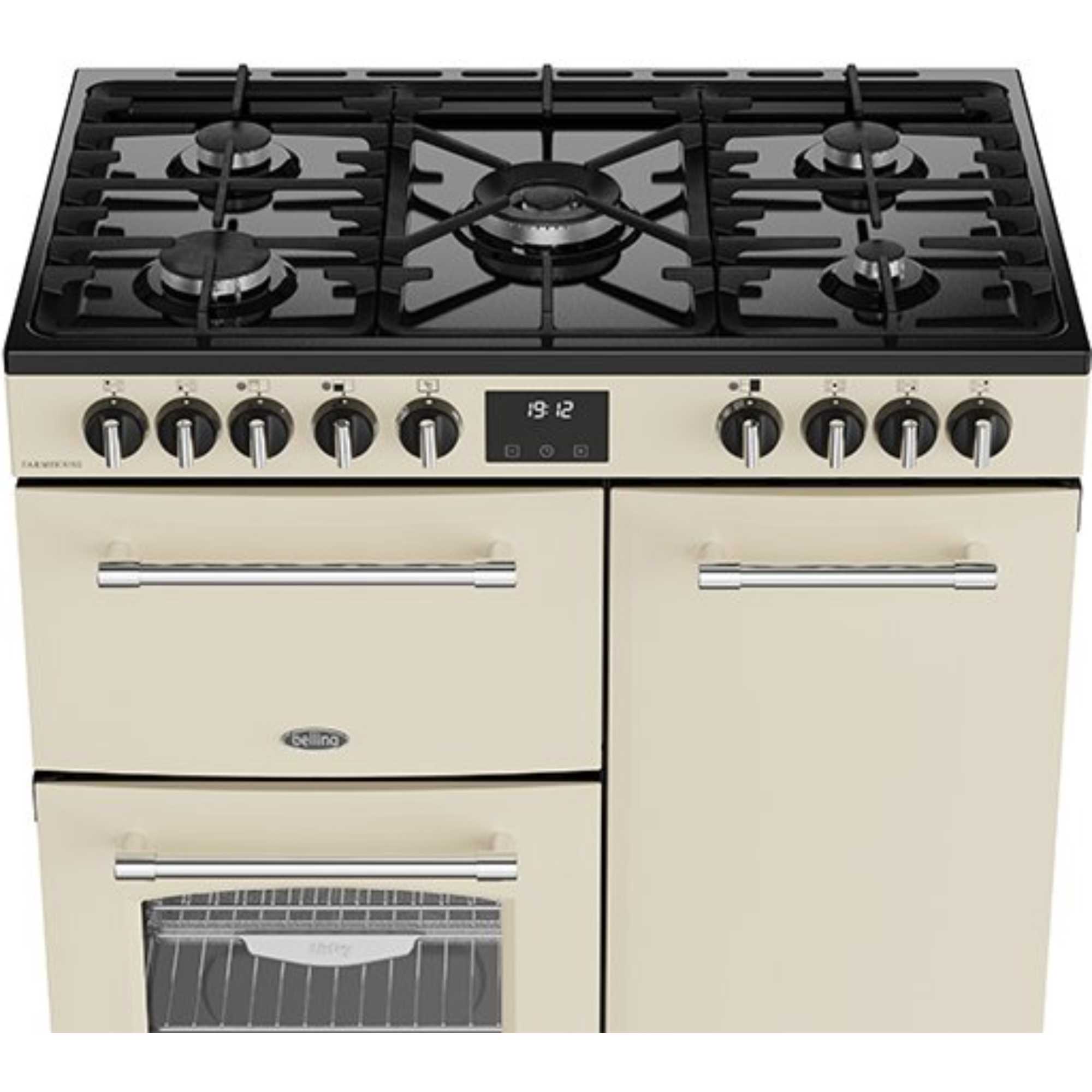 RCAFHOUSE90DFCRM Farmhouse 90DF Range Dual Fuel Cooker - Cream