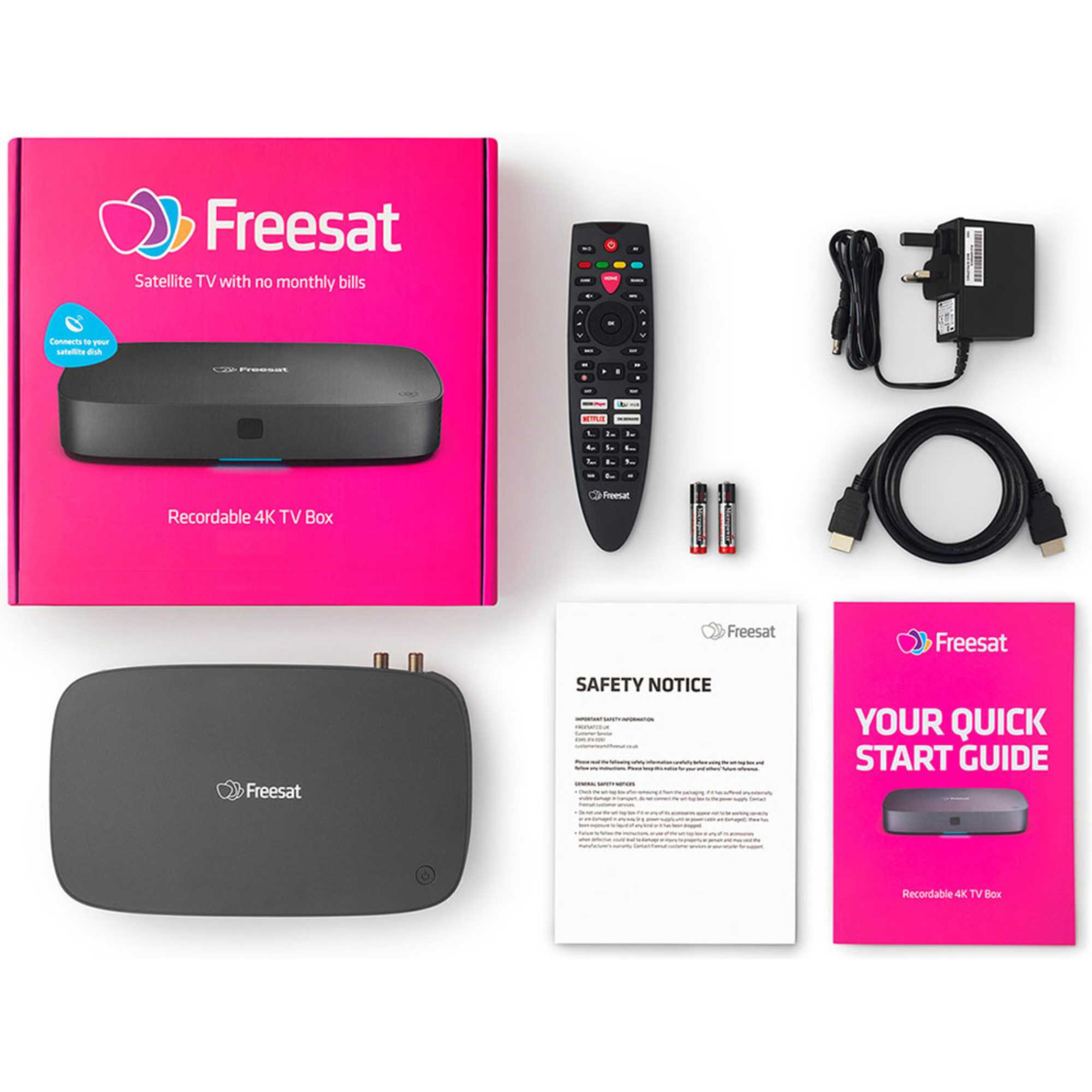 UHD-4X-500 FREESAT Smart 4K Ultra HD Digital TV Recorder - 500GB