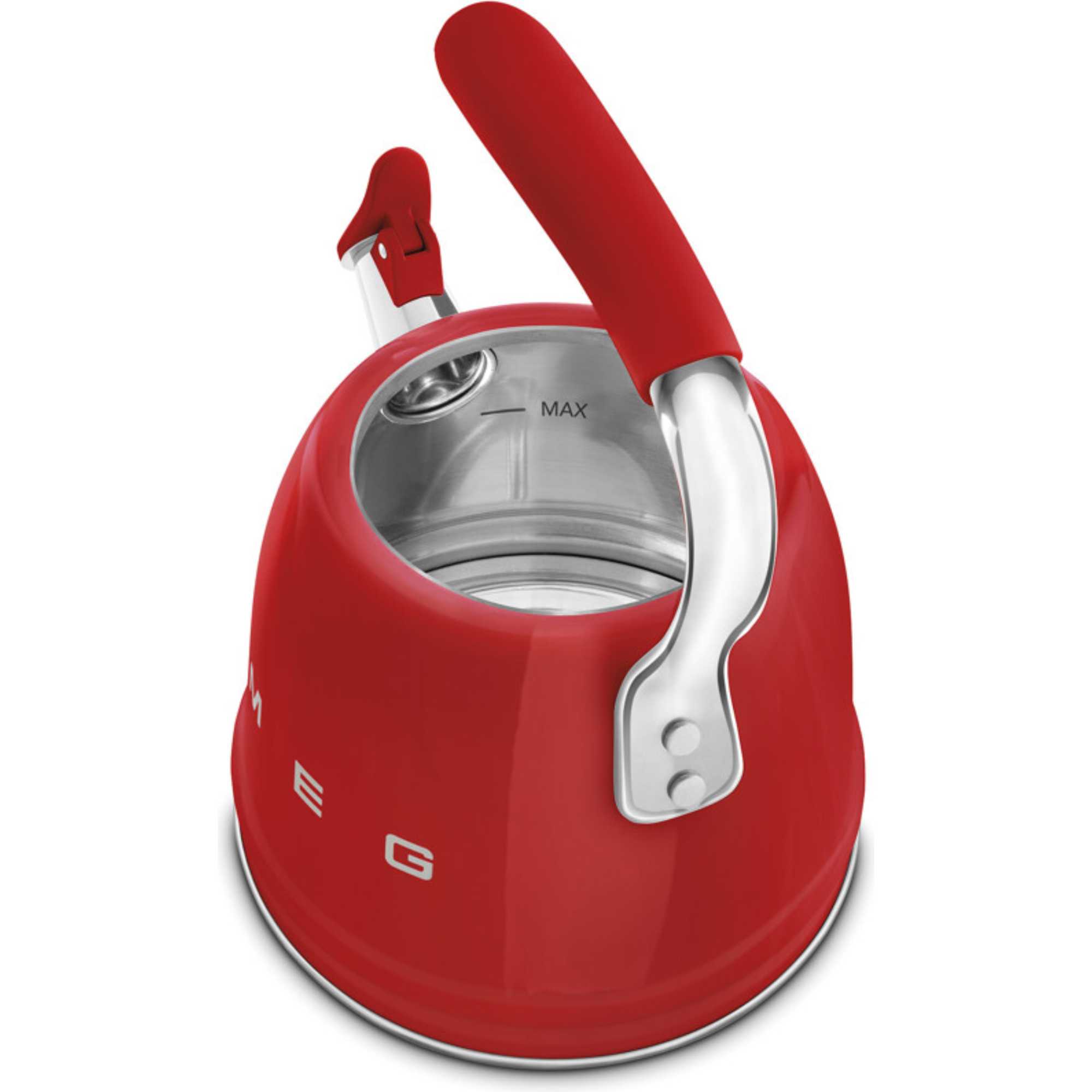 WKF01RD 2.3L 50s Style Whistling Kettle - Red