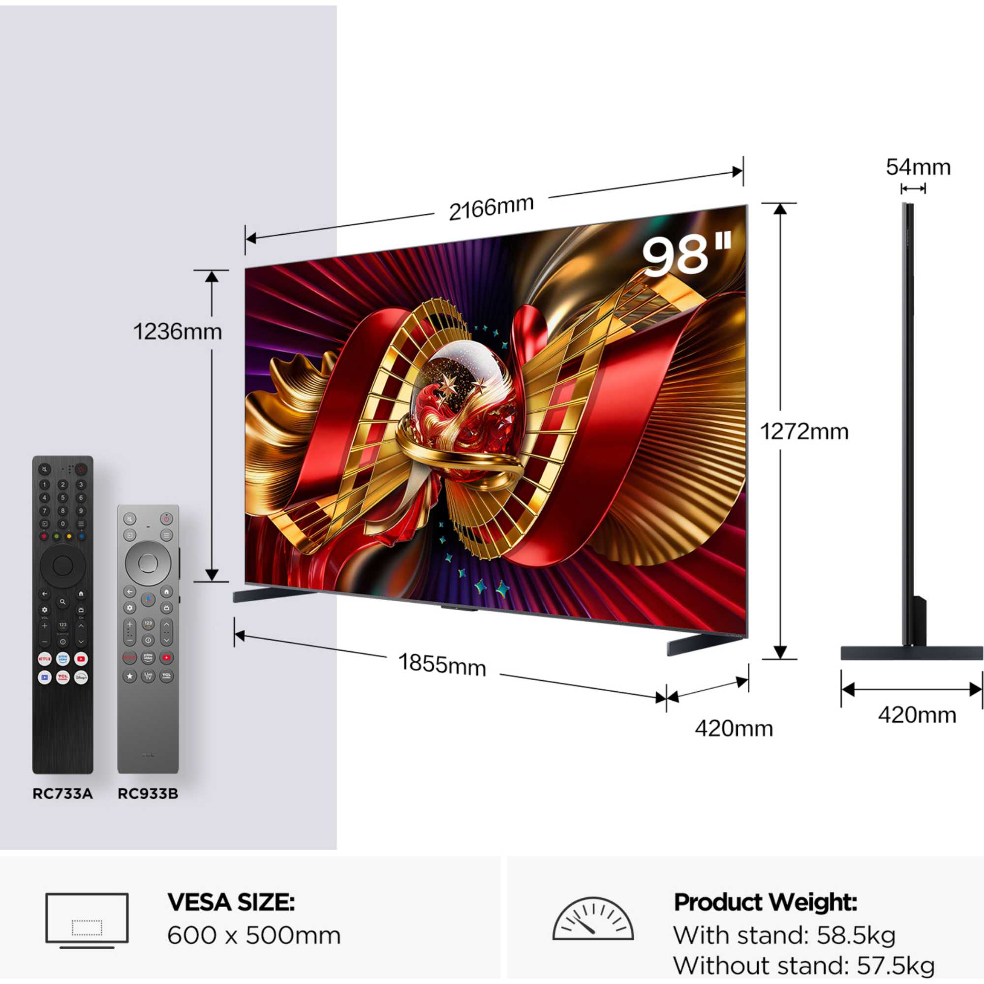 C8LUK 98" 4K Ultra HD SQD-Mini LED Smart TV - 98C8LUK