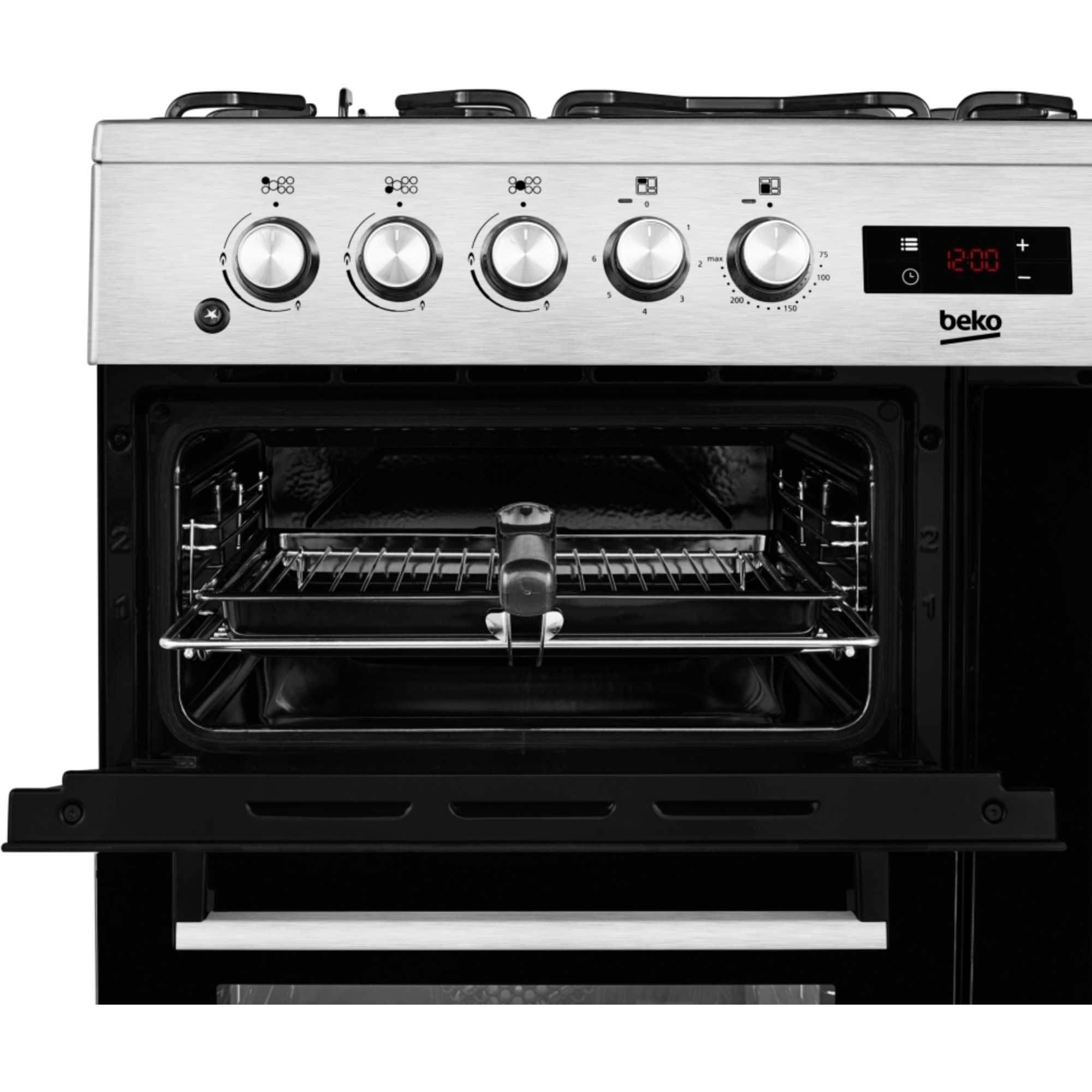 100cm Double Oven Range Cooker with 7 Burner Gas Hobs - KDVF100X