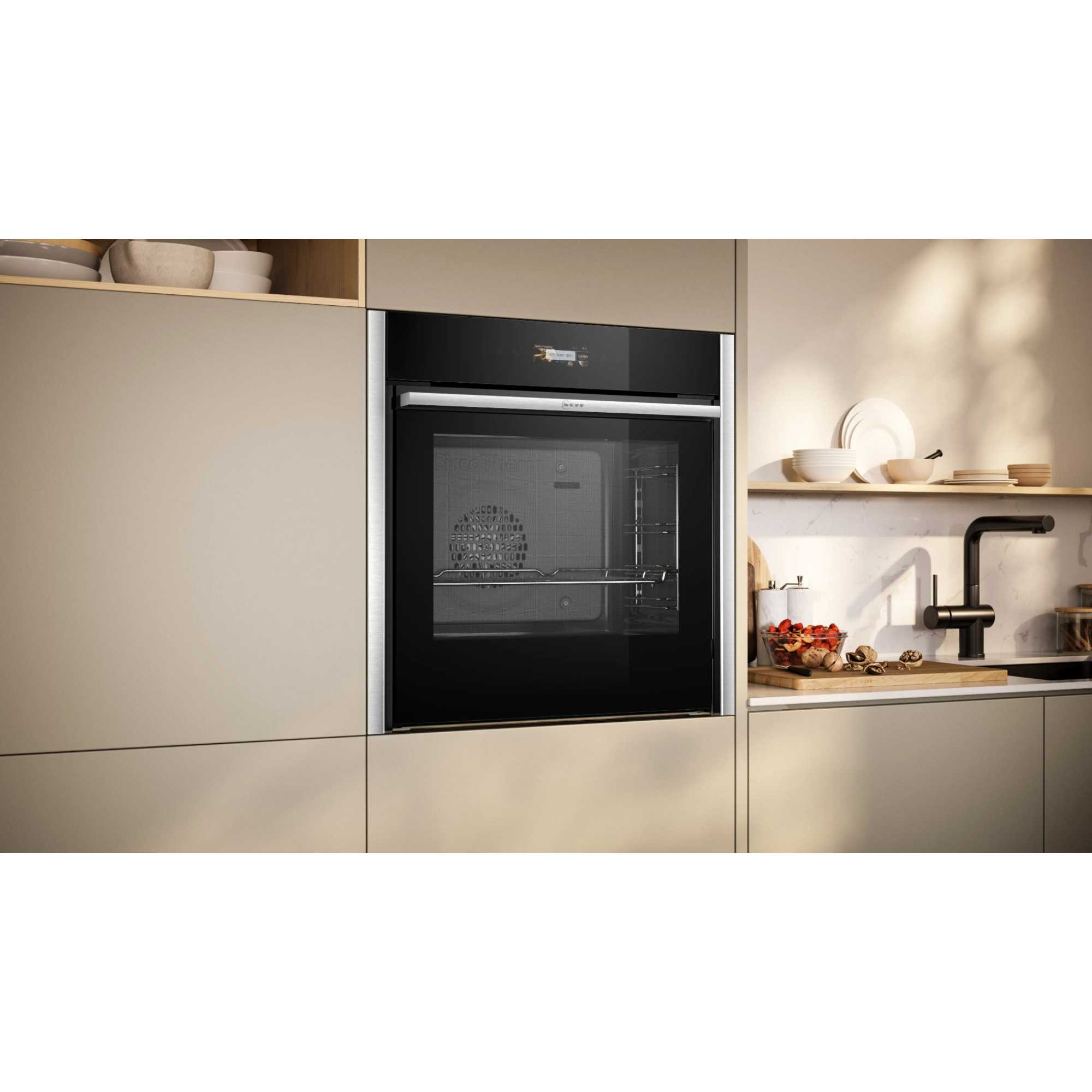 N 70 B54CR31N0B Slide&Hide Built-In Smart Single Oven - Black