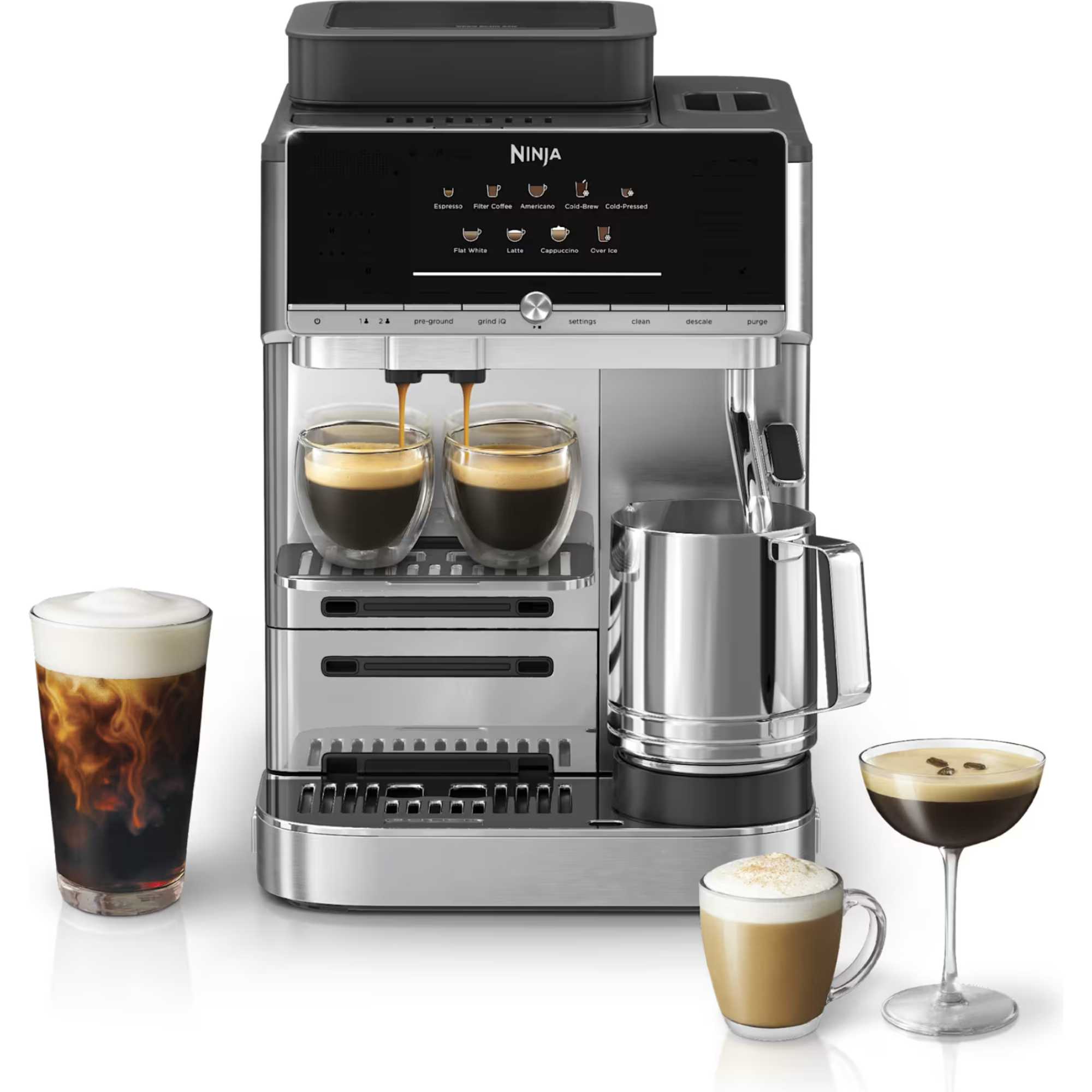 AE1001UK AutoBarista Espresso Coffee Machine Black & Stainless Steel