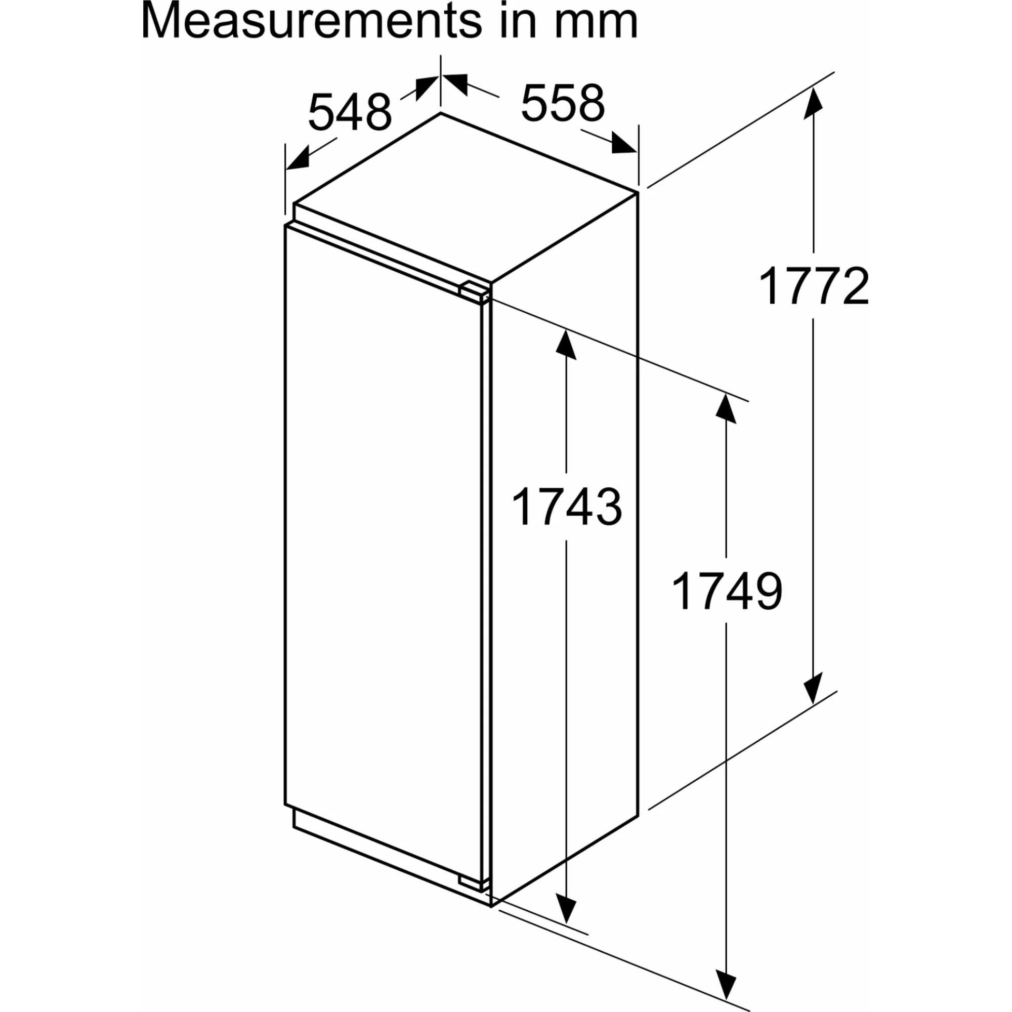 KIR81ADD0G Series 6 310l Built-In Larder Fridge