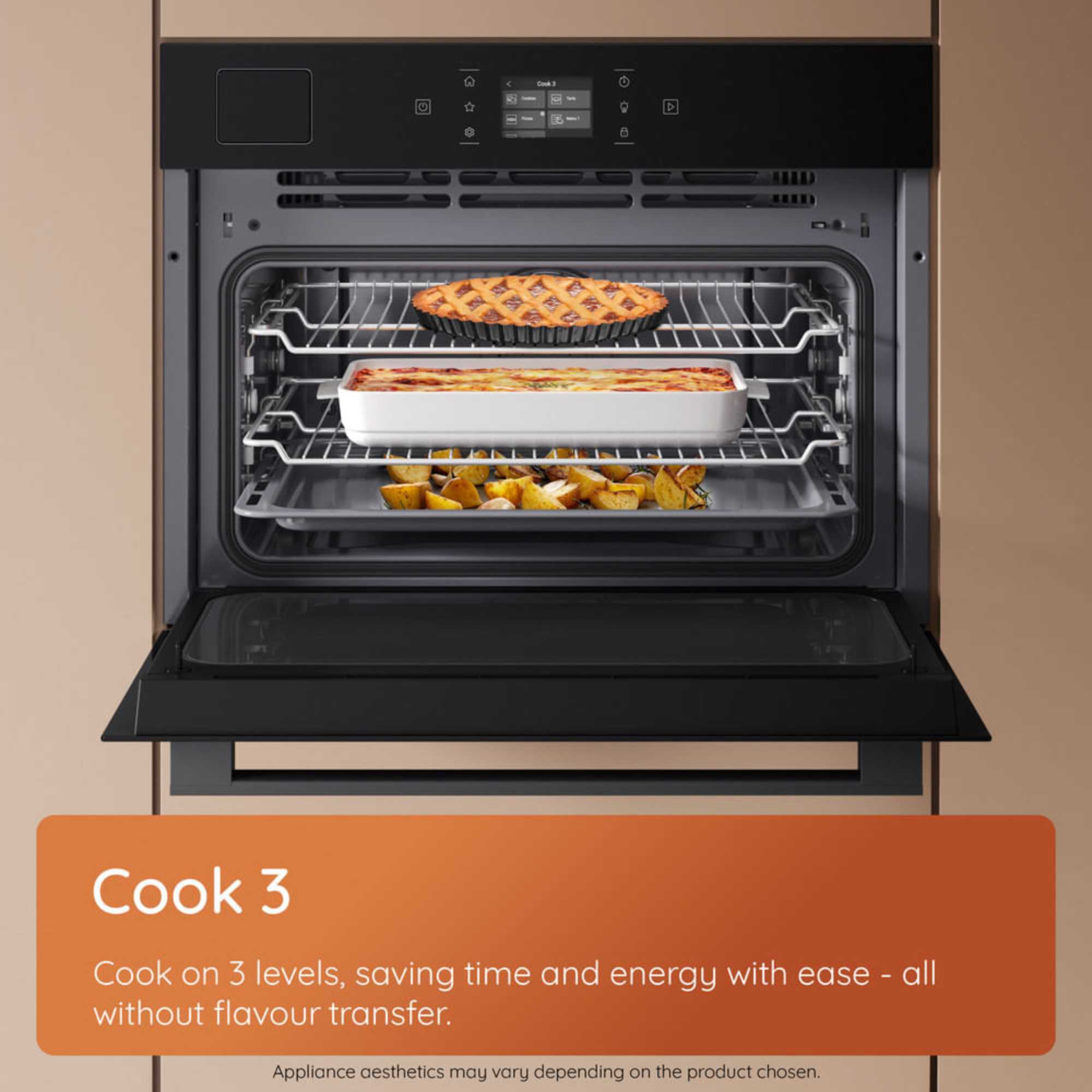 HCW6O7HTSBUK Class 6 Compact Oven with Microwave & Cook 3 - Black