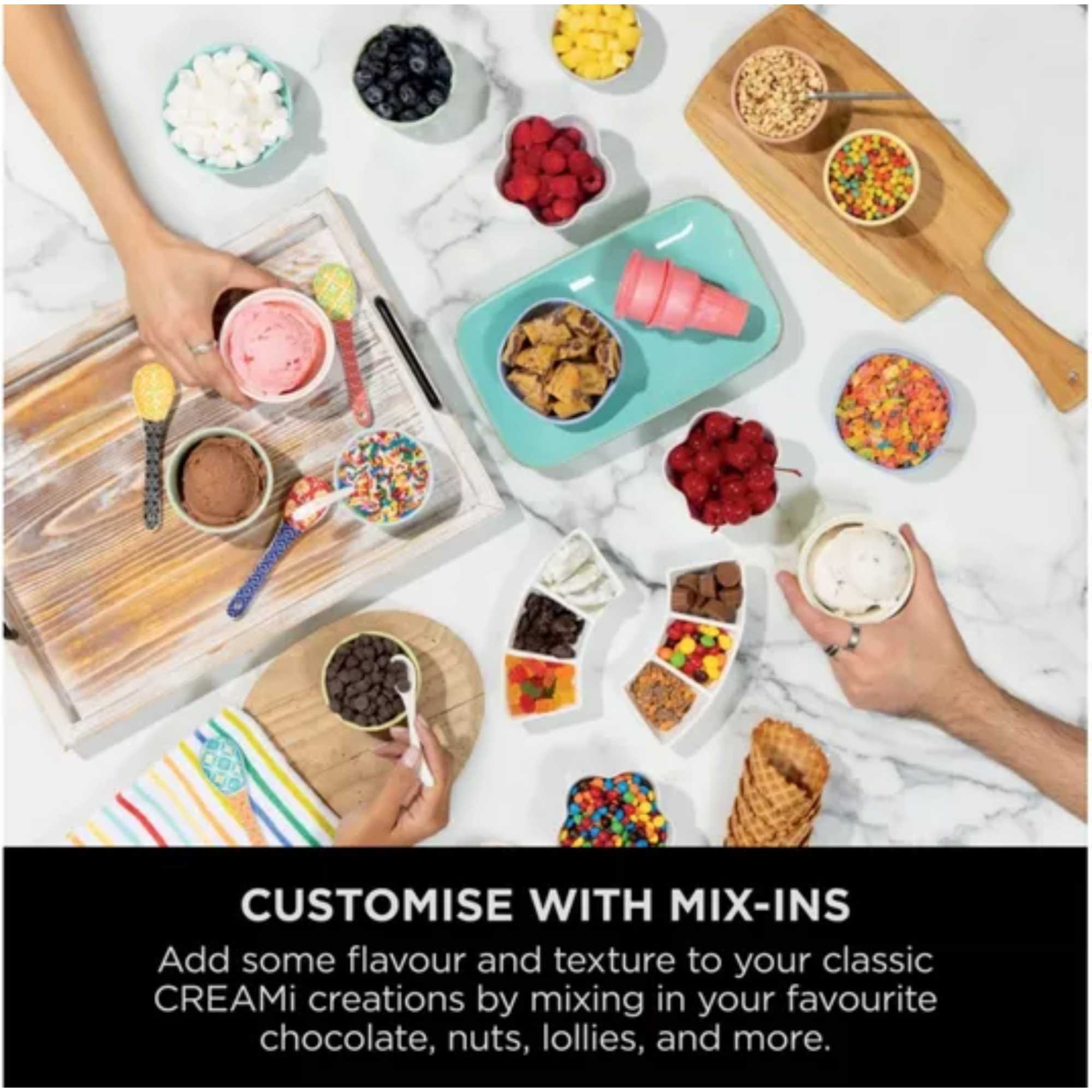 CREAMi Scoop & Swirl 13-in-1 Soft Serve & Ice Cream Maker - NC701UK