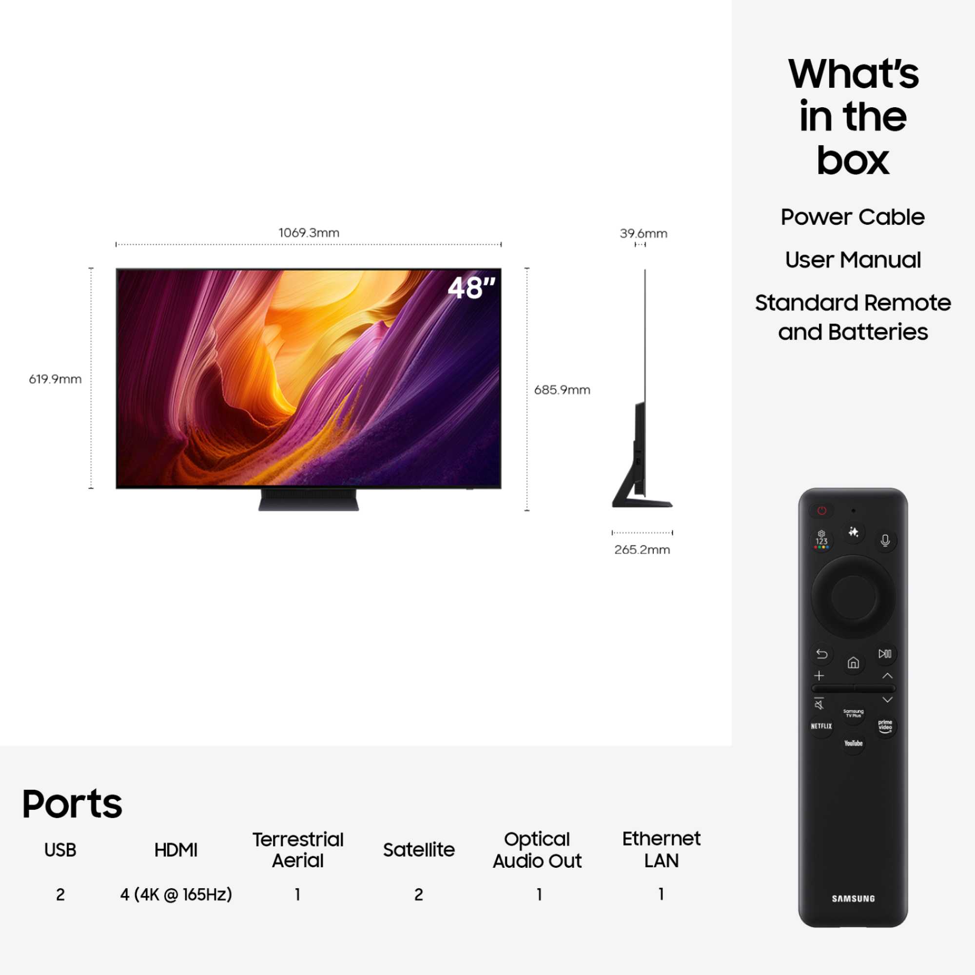 S95H 48" 4K Ultra HD OLED HDR Smart TV - QE48S95H