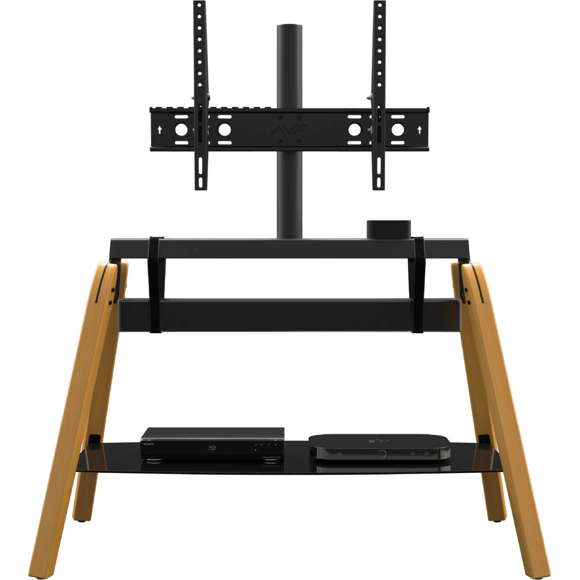 FSL1120HOQLWB-2 Hoxton Quad TV Stand - Light Wood