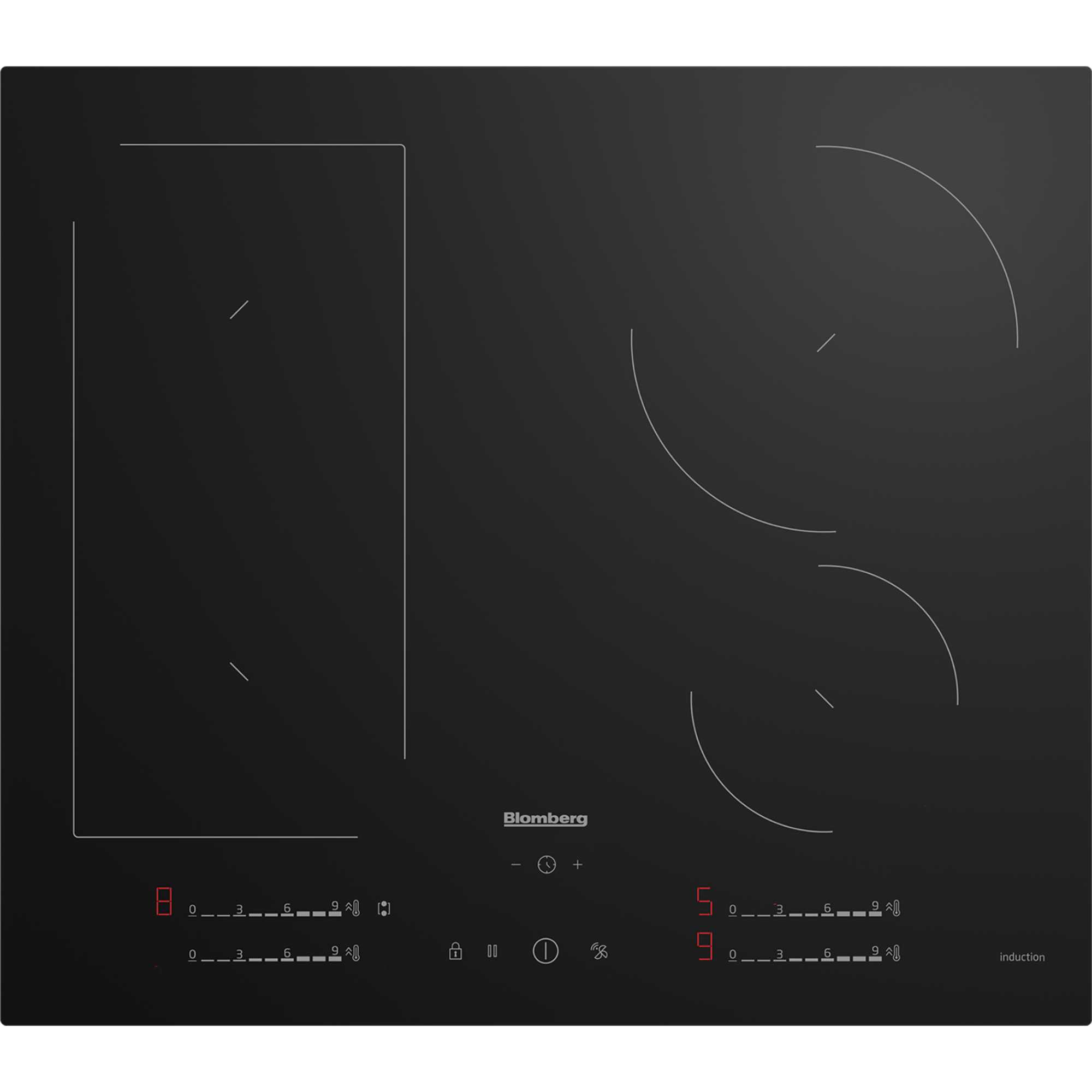 MIN74387NP 60cm 4 Burner Plug & Play Induction Hob - Black