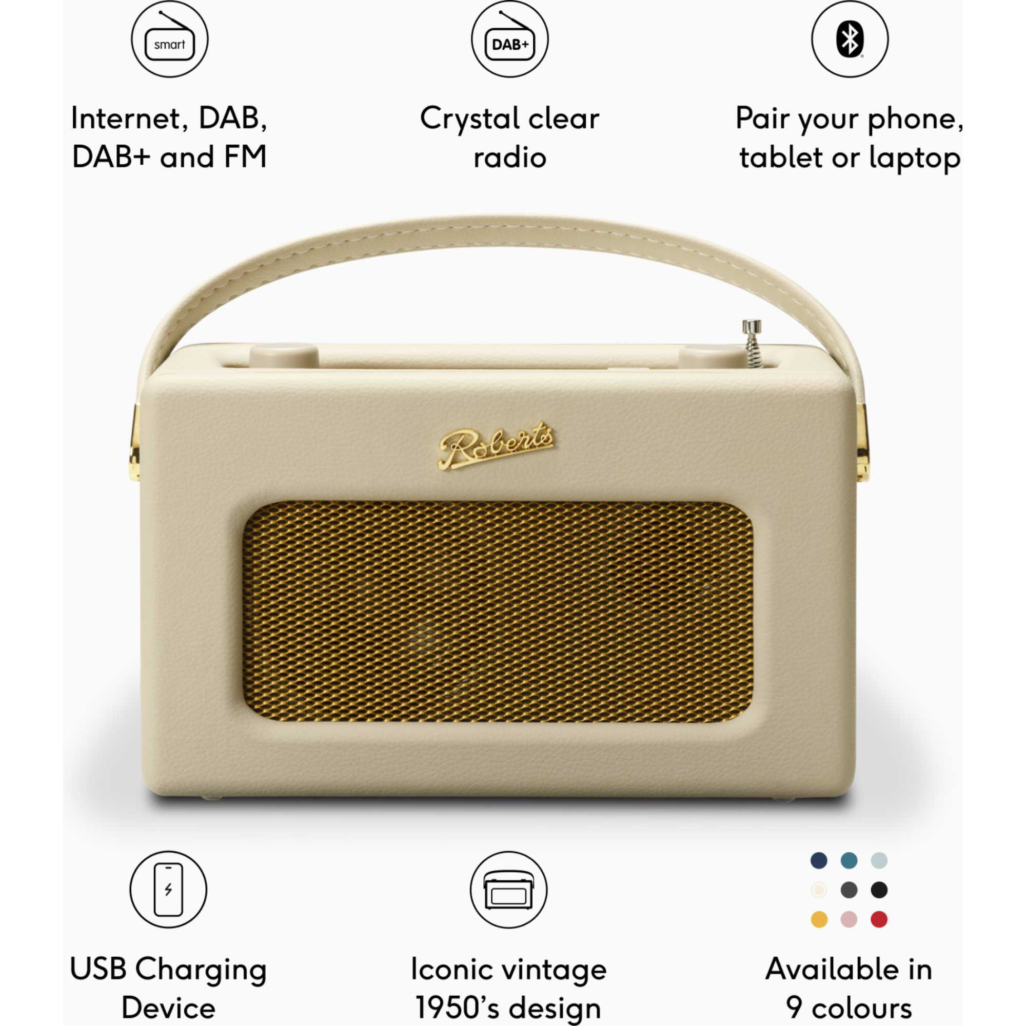 Revival iStream 3L DAB/FM Radio with Bluetooth - Pastel Cream