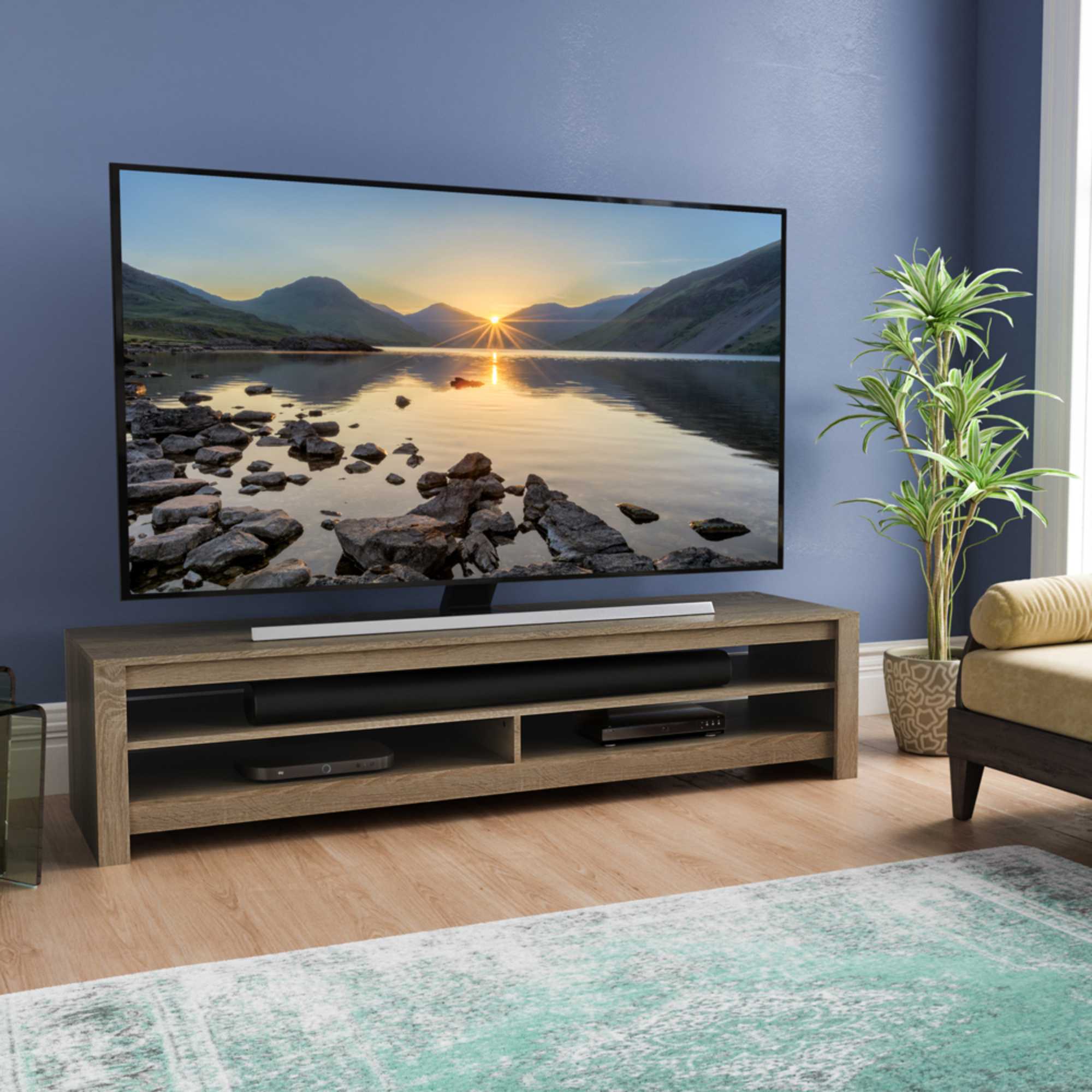 CA180RGO Calibre 180cm TV Stand - Rustic Sawn Oak