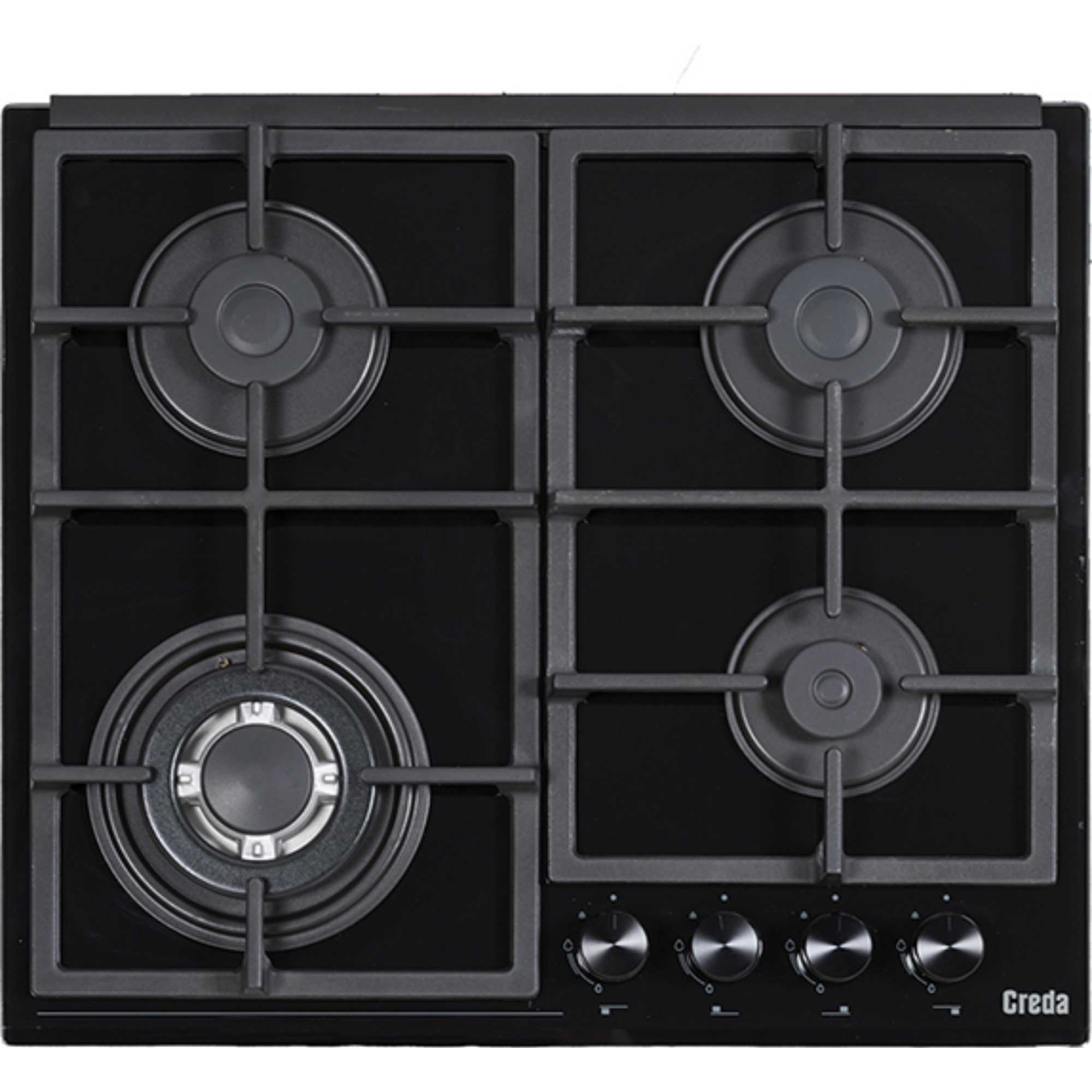 C60GFCWG 60cm 4 Zone Gas Hob - Black