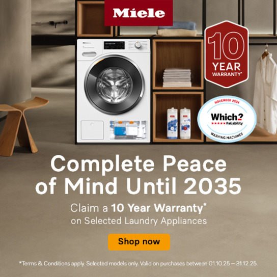 Claim 10 year warranty on selected Miele laundry appliances