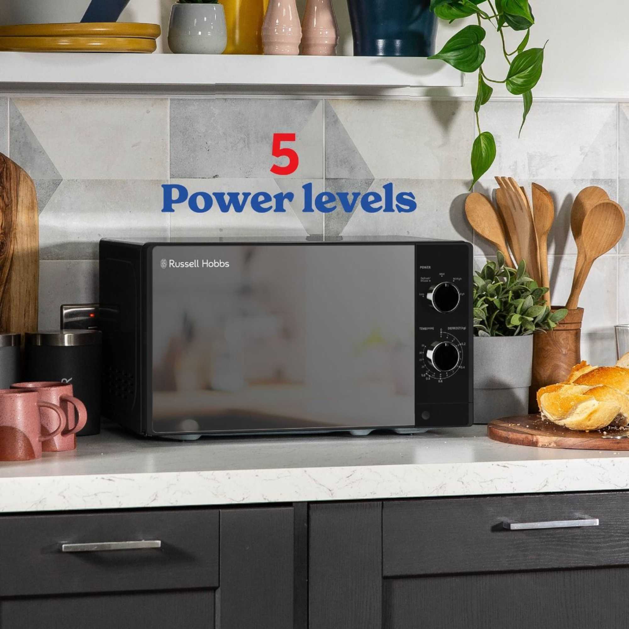 RHM2027B 20l 800W Manual Microwave - Black