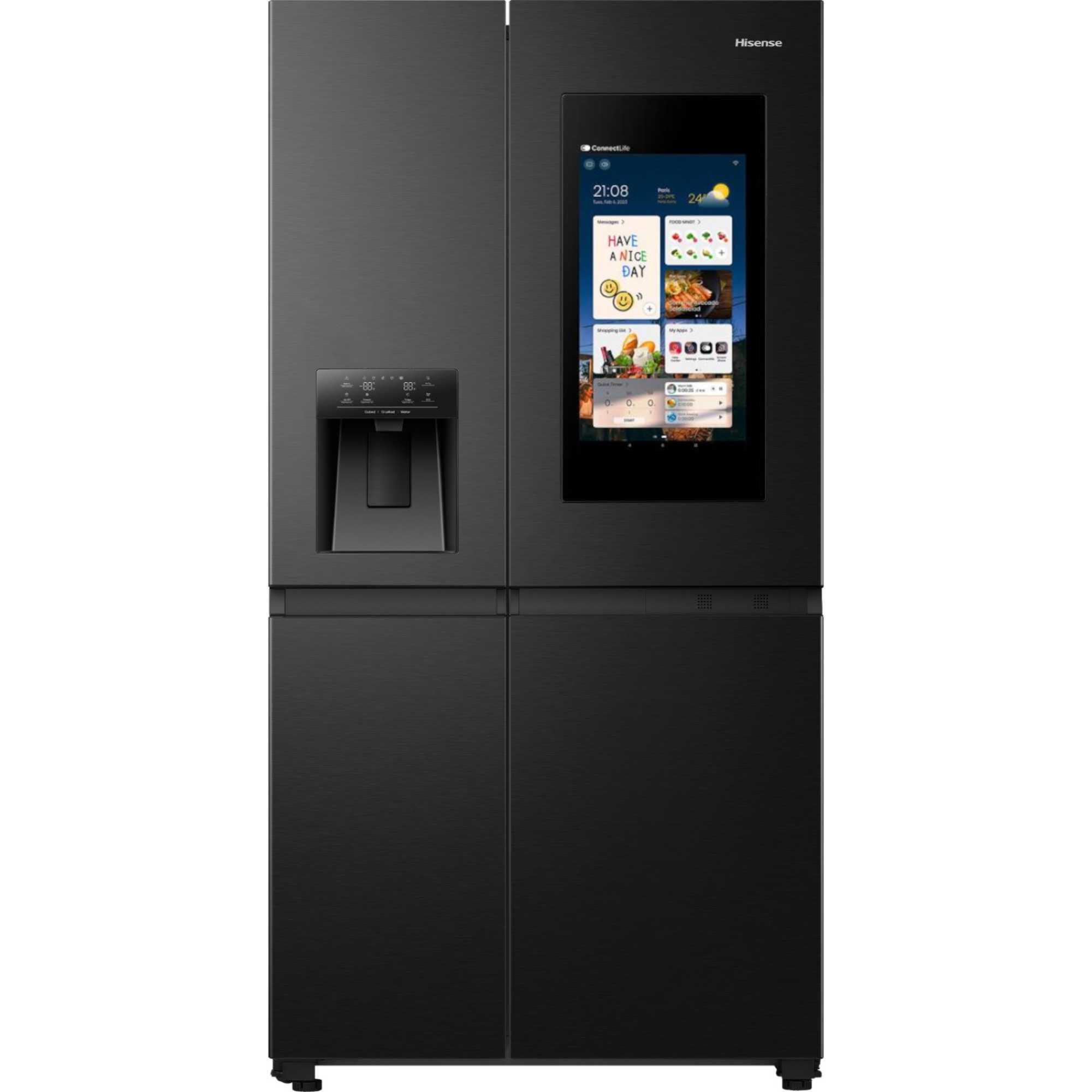 RS9P628GPFE Hi9 American Style 614l Total No Frost Smart Fridge Freezer - Black