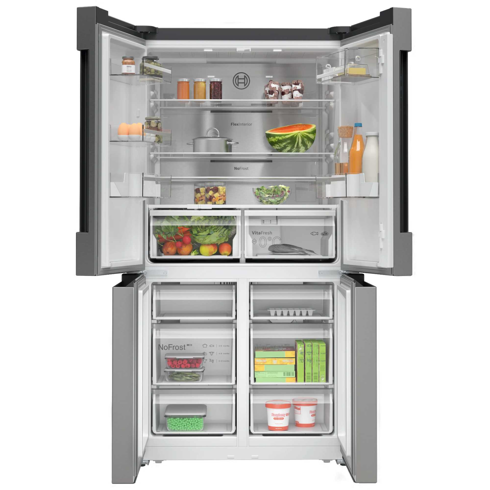 KFN96APEAG 605l LED Total No Frost Fridge Freezer - Inox
