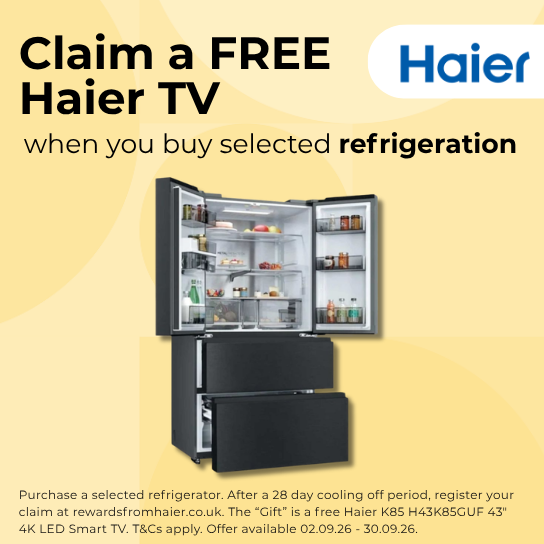 Claim a free Haier TV with selected refrigeration