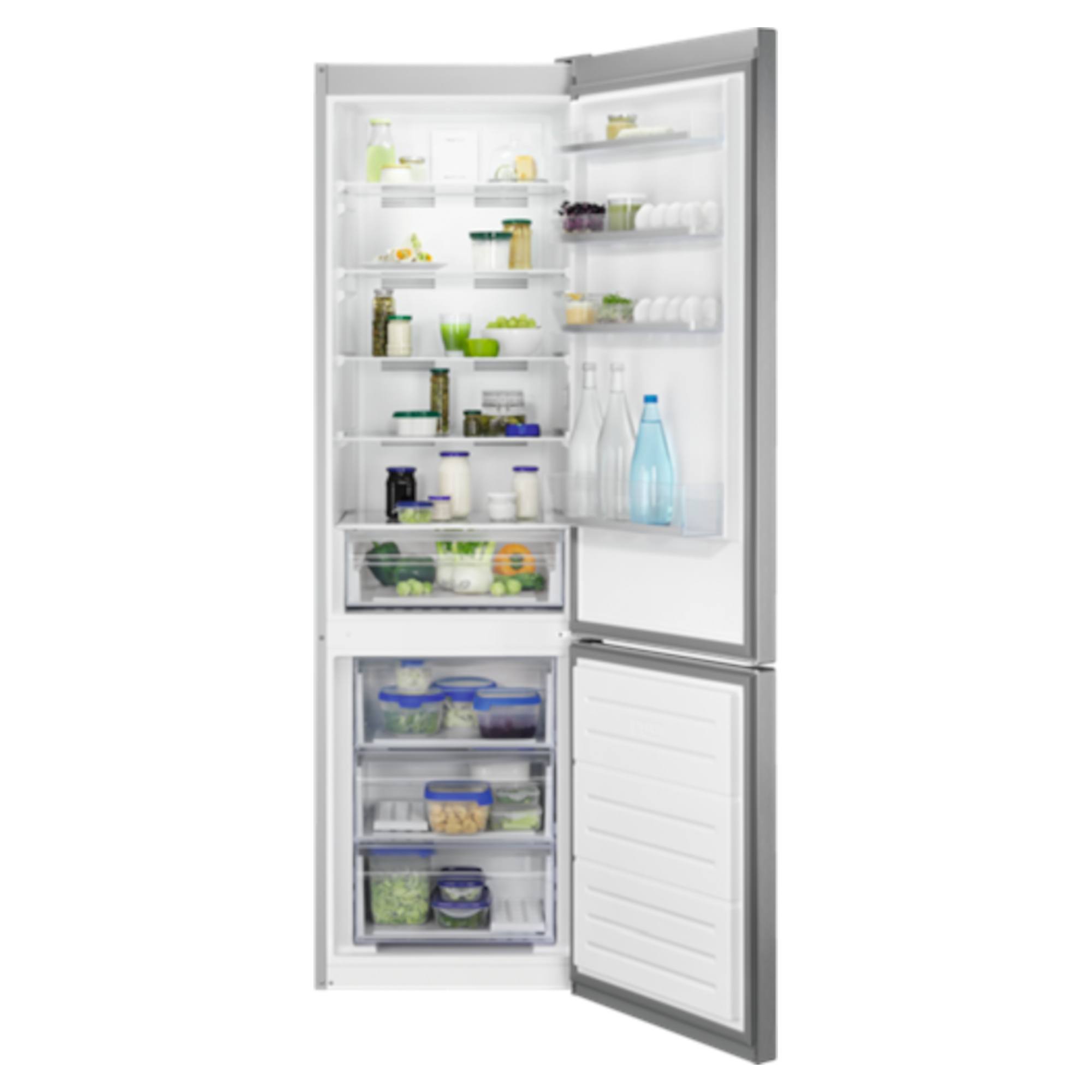 ZNME36FU0 367L Freestanding Fridge Freezer F Energy - Inox