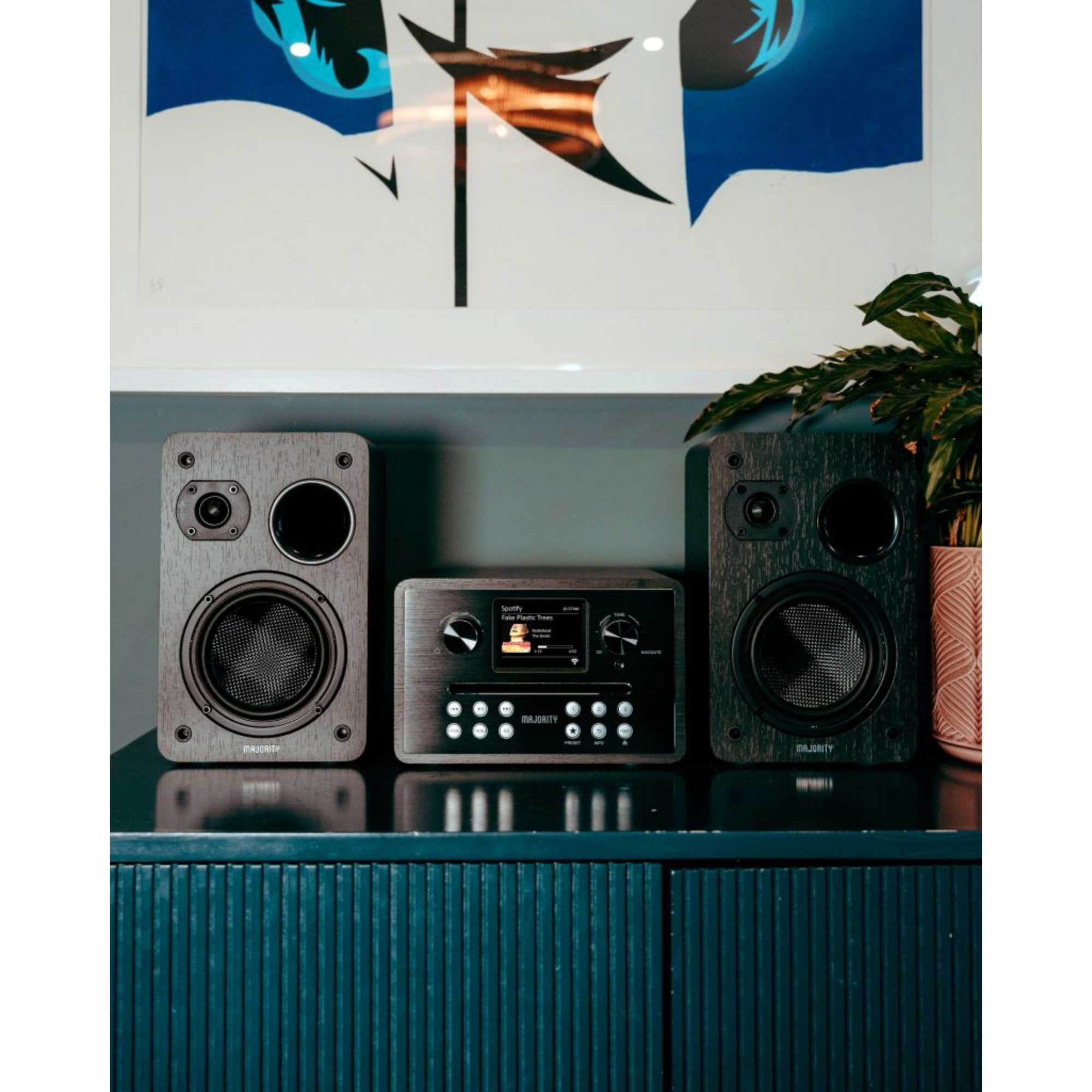 Homerton HiFi Internet Radio Music System with Spotify Connect - Black
