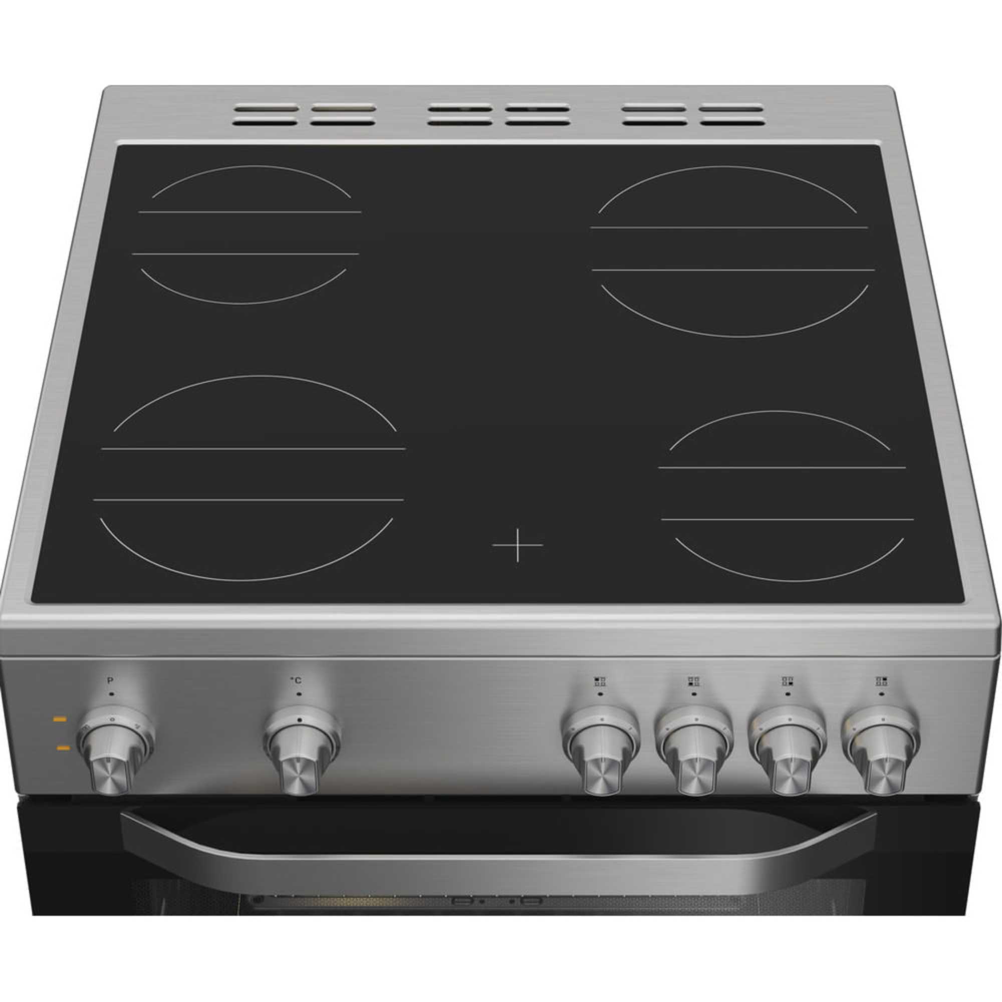 H6V5KMX/UK 60cm Electric Single Cooker with Multiflow - Stainless Steel
