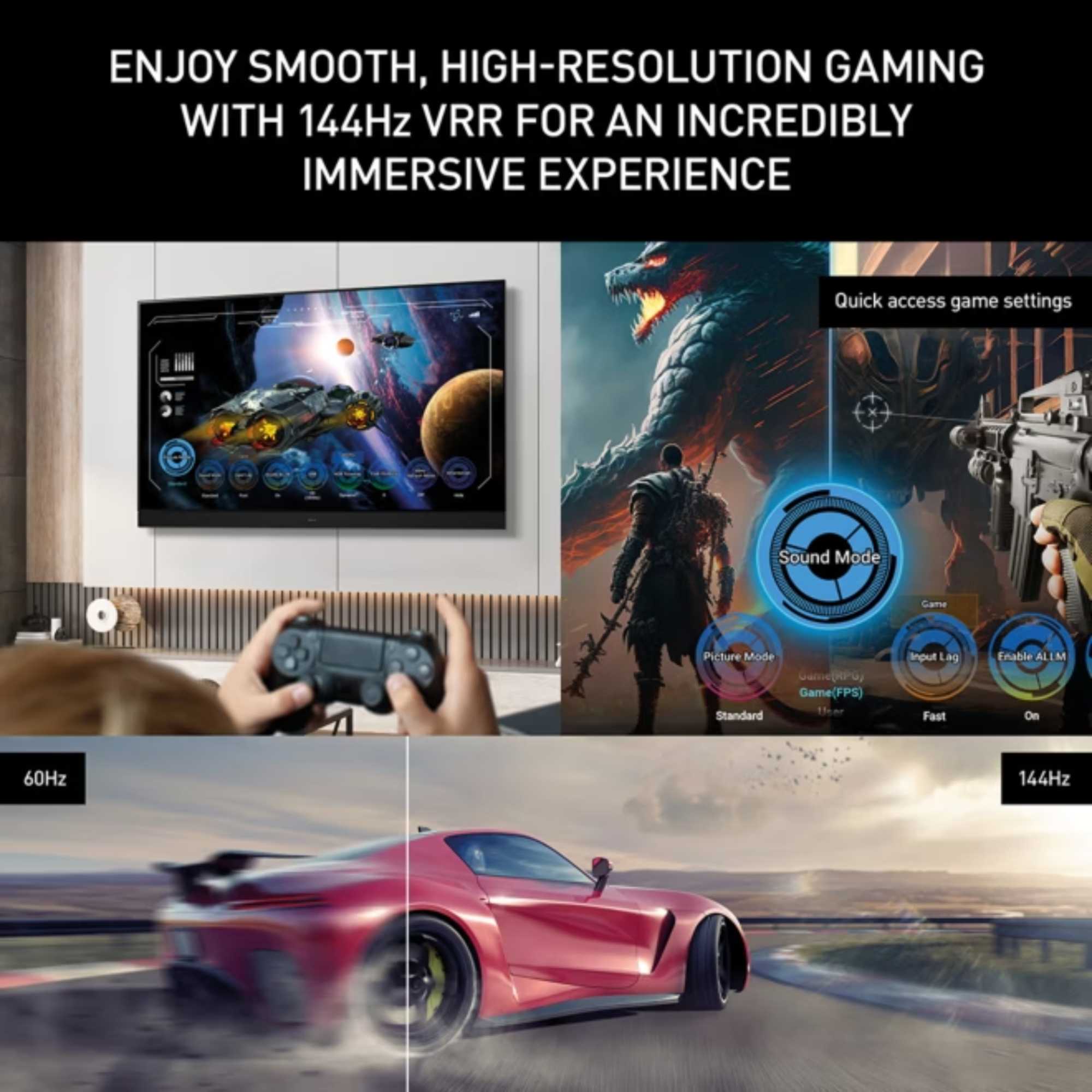 TV55W95BEB 55" 4K Ultra HD Smart TV 144Hz with Freely