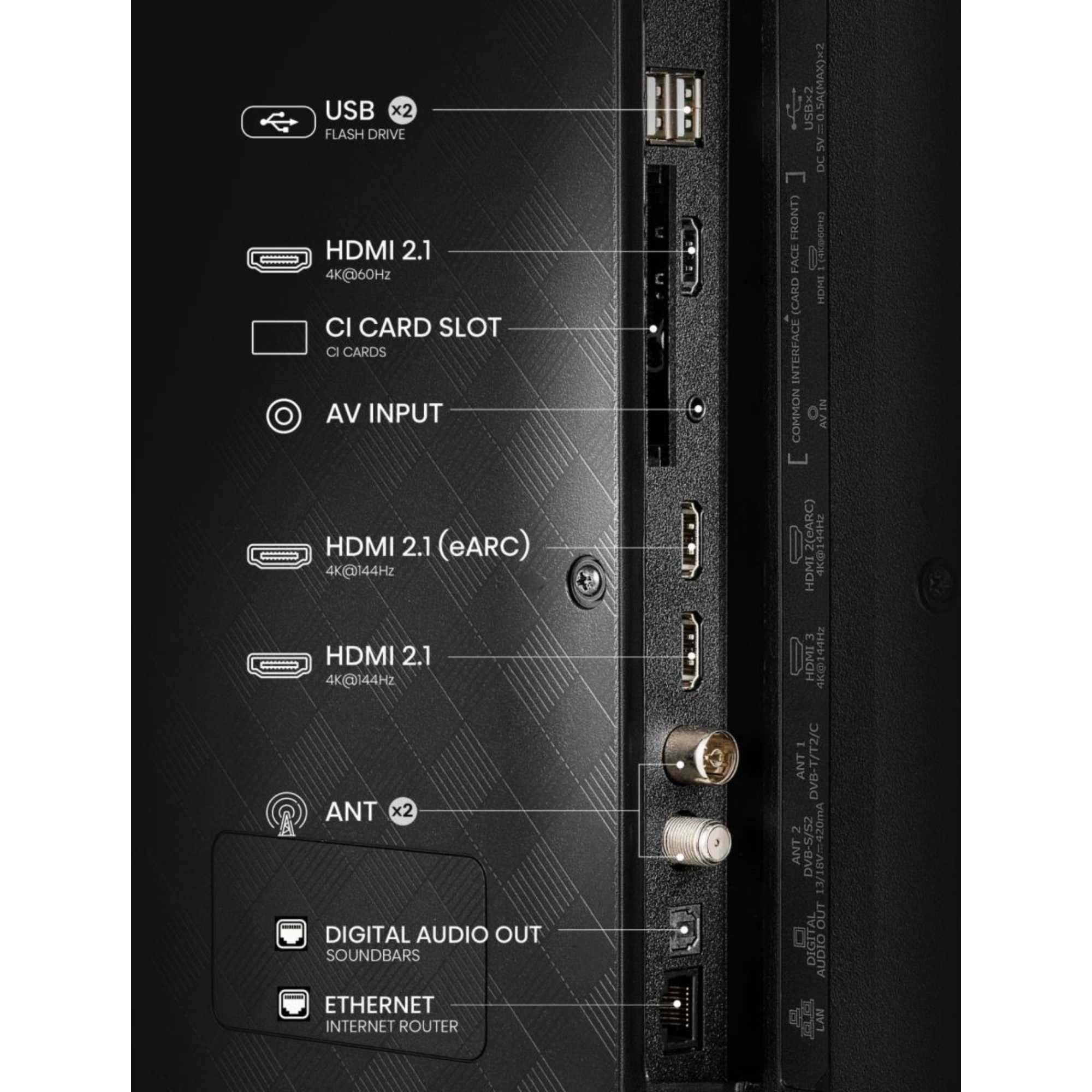 E7QTUK PRO 43" 144Hz QLED Smart AI TV with Freely - 43E7QTUK-PRO