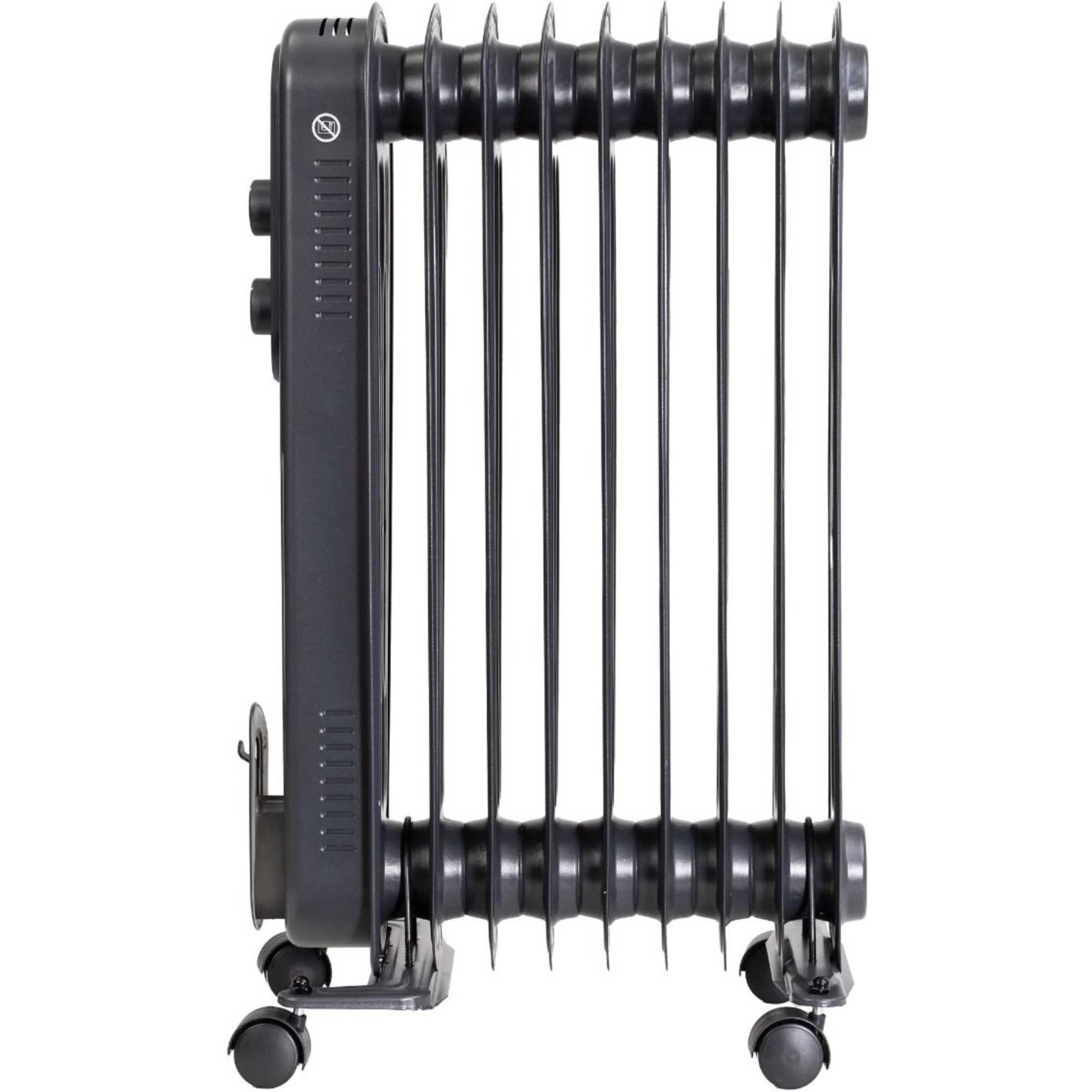 RHOFR9004A Portable Oil Filled Radiator 2Kw 9 Fin - Anthracite
