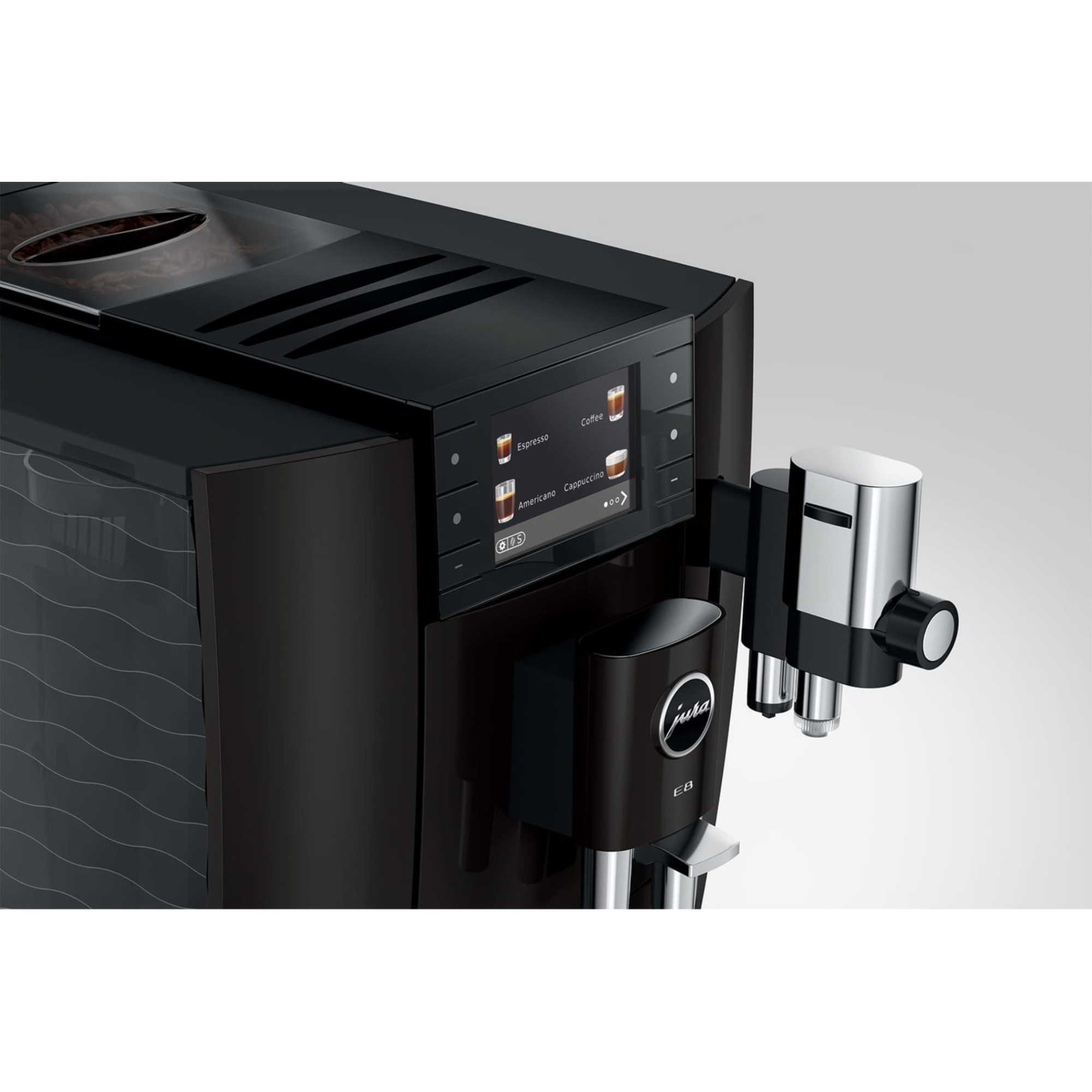 E8 Smart Bean to Cup Coffee Machine - Piano Black