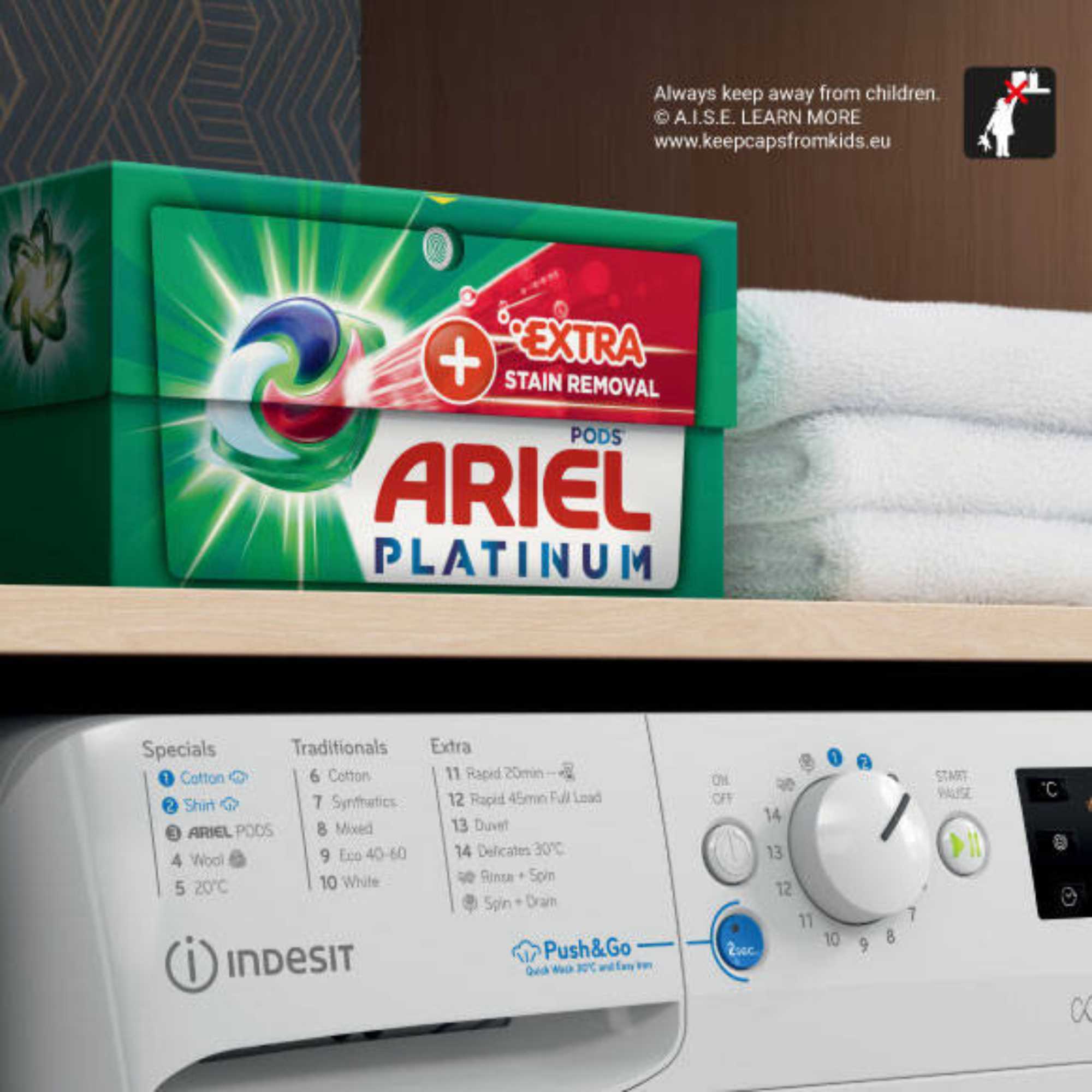 Push&Go 8kg 1400rpm Washing Machine - IP 846 PUSH&GO UK