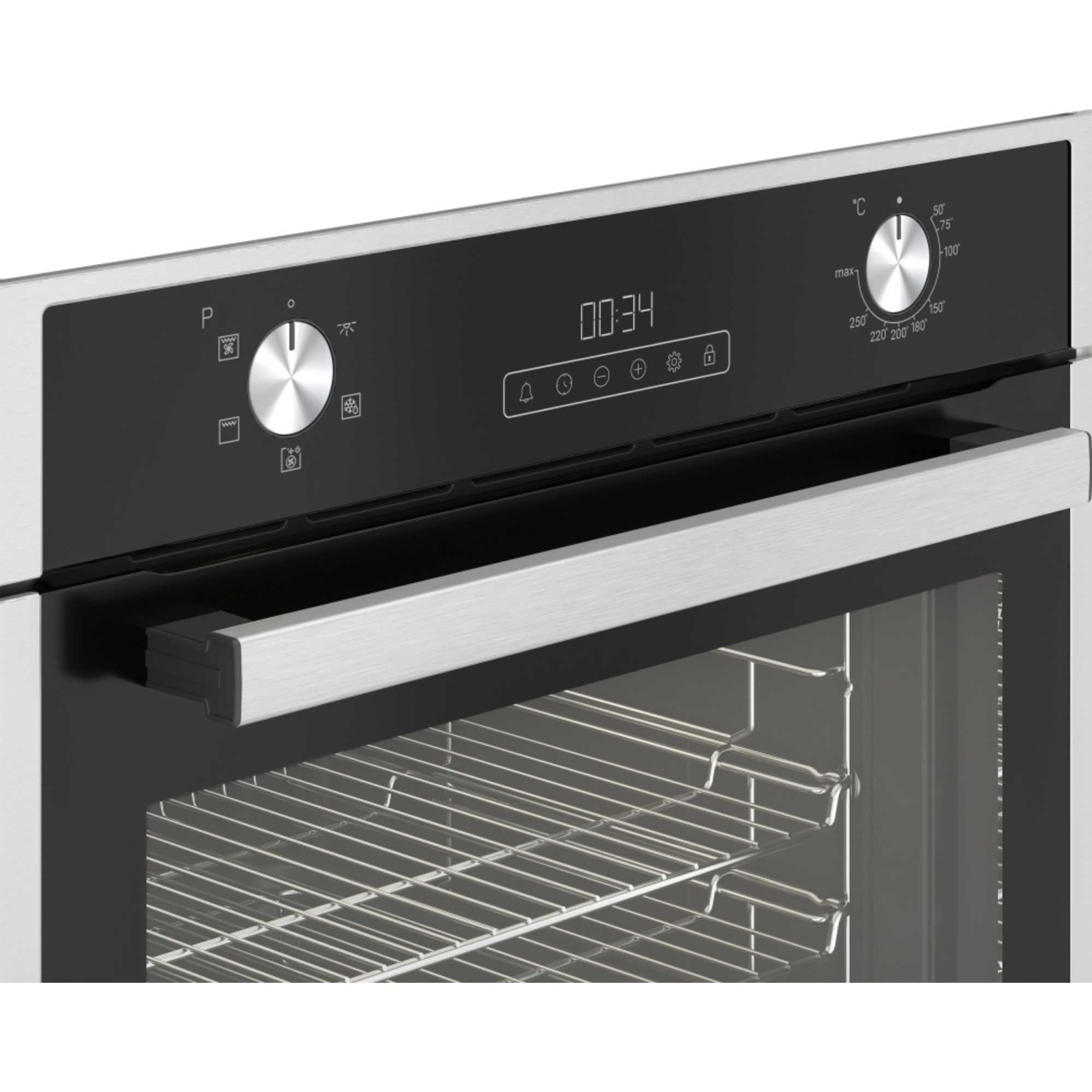 ROEN7201X 60cm Built-In 72L Single Fan Oven with AeroChef