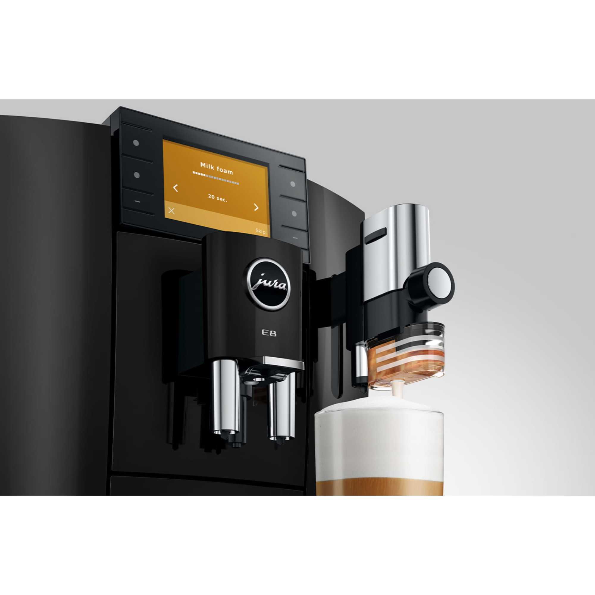 E8 Smart Bean to Cup Coffee Machine - Piano Black